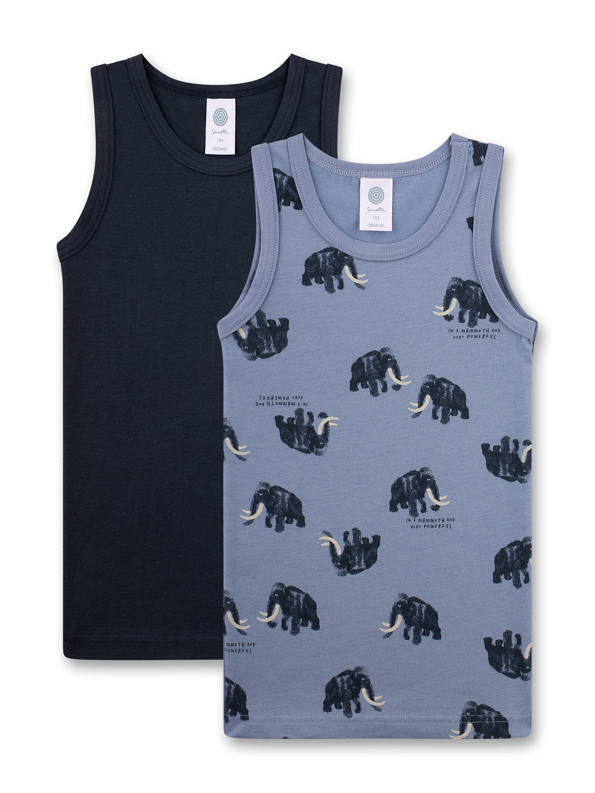 Jungen-Unterhemd (Doppelpack) blau Mammut