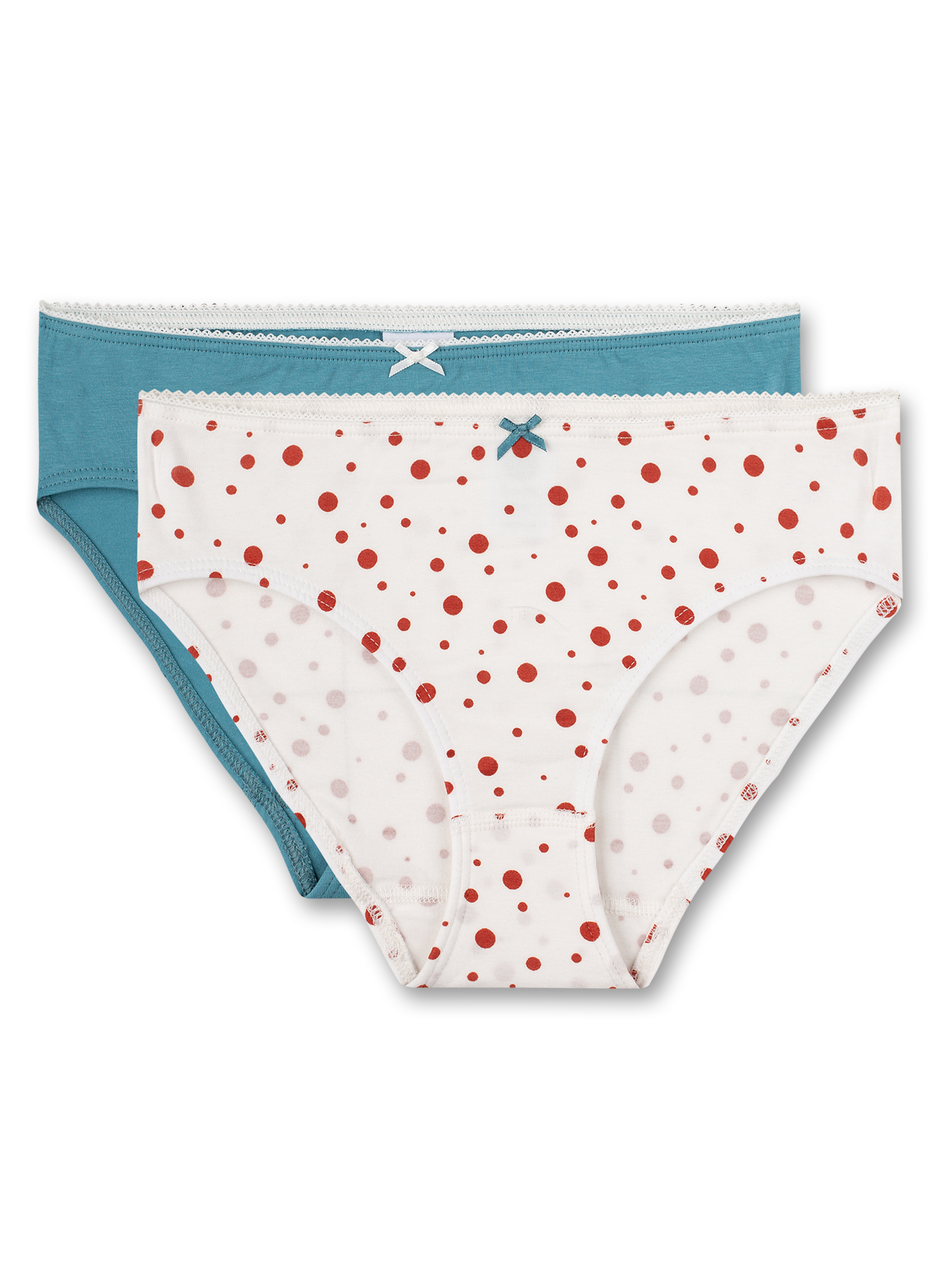Mädchen-Rioslip (Doppelpack) Off-White und Blau Night Flowers
