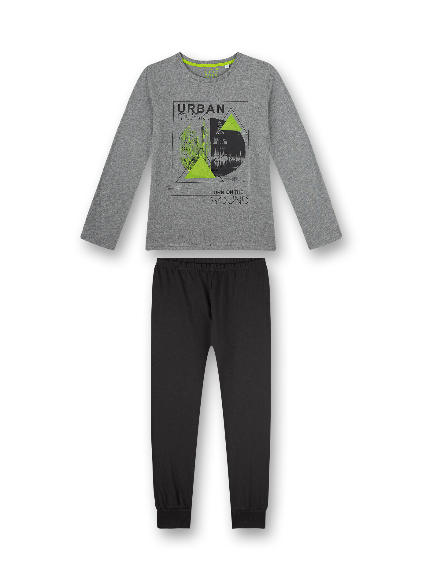 Jungen-Schlanfanzug Graumelange Urban Music
