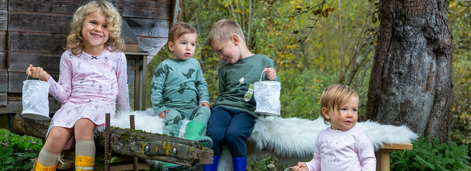 Kinderpyjama, Langarmshirt, Dinosauriermuster, Tiermotiv, Kinderkleidung