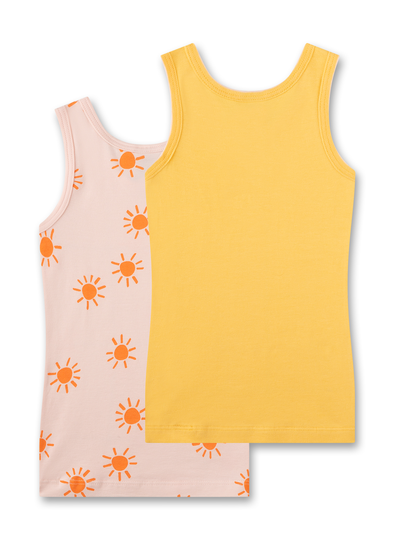 Mädchen-Unterhemd (Doppelpack) Rosa & Gelb