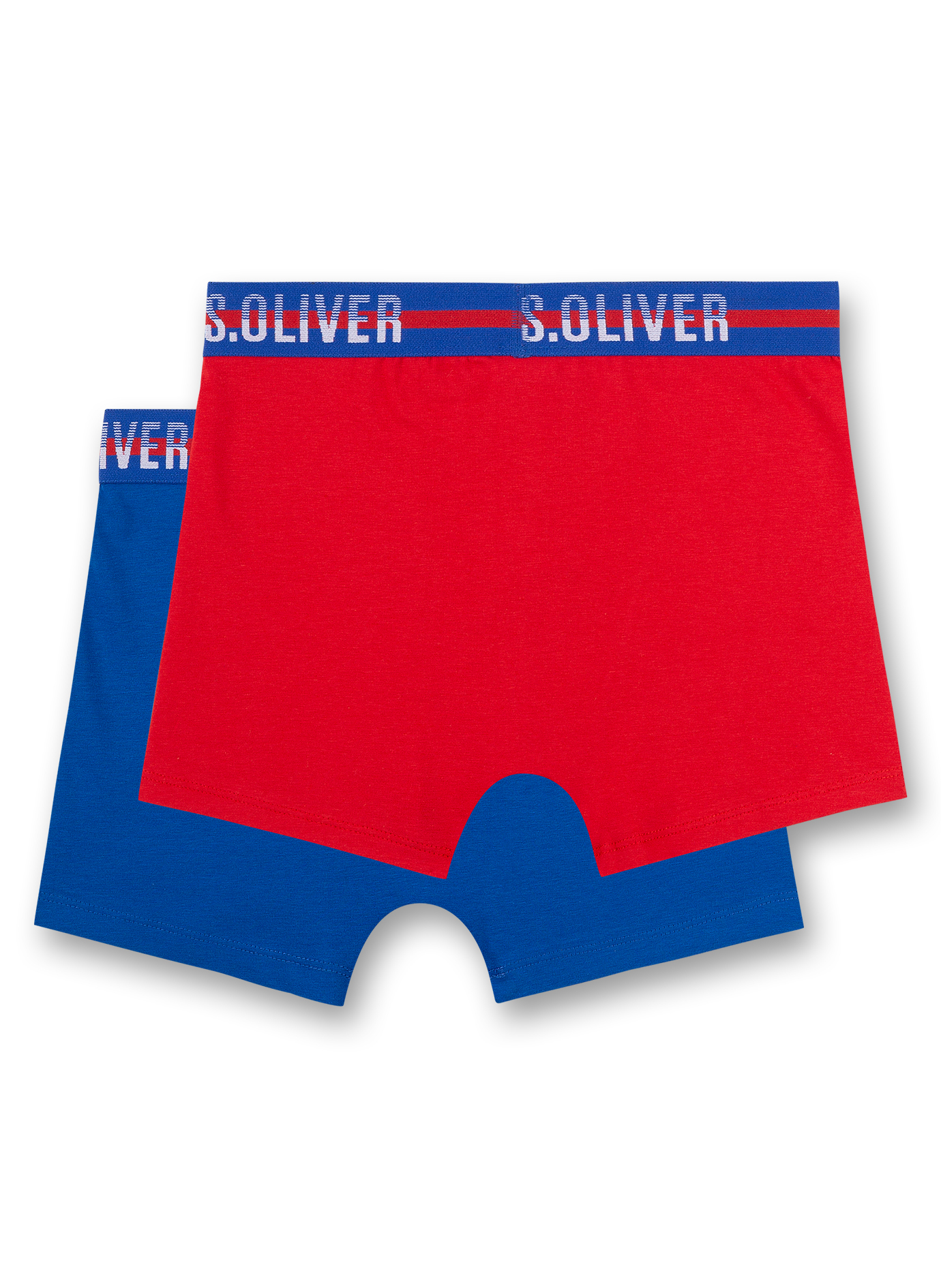 Jungen-Boxer (Doppelpack) Blau und Rot