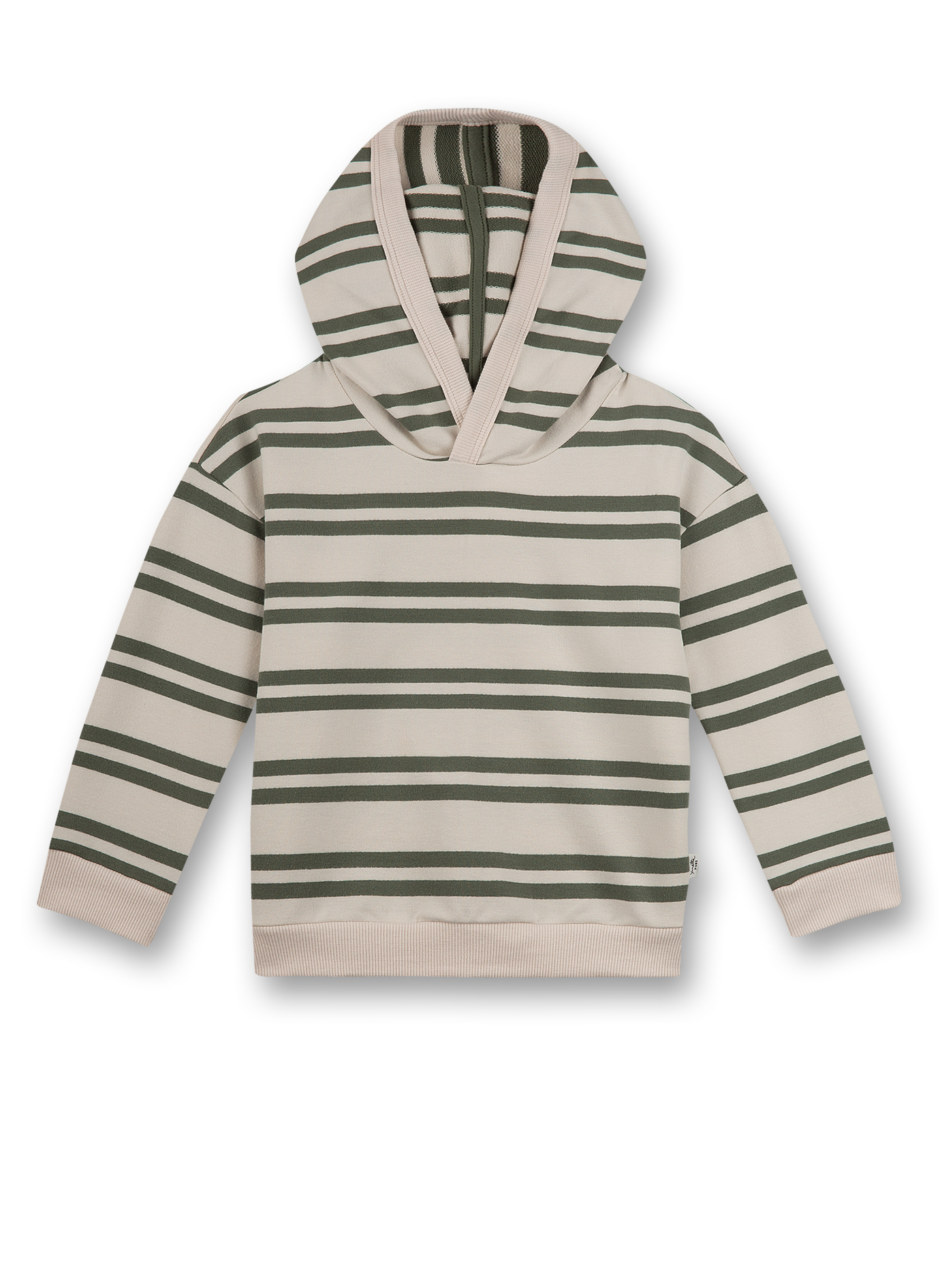 Jugen-Sweatshirt Grün Ringel