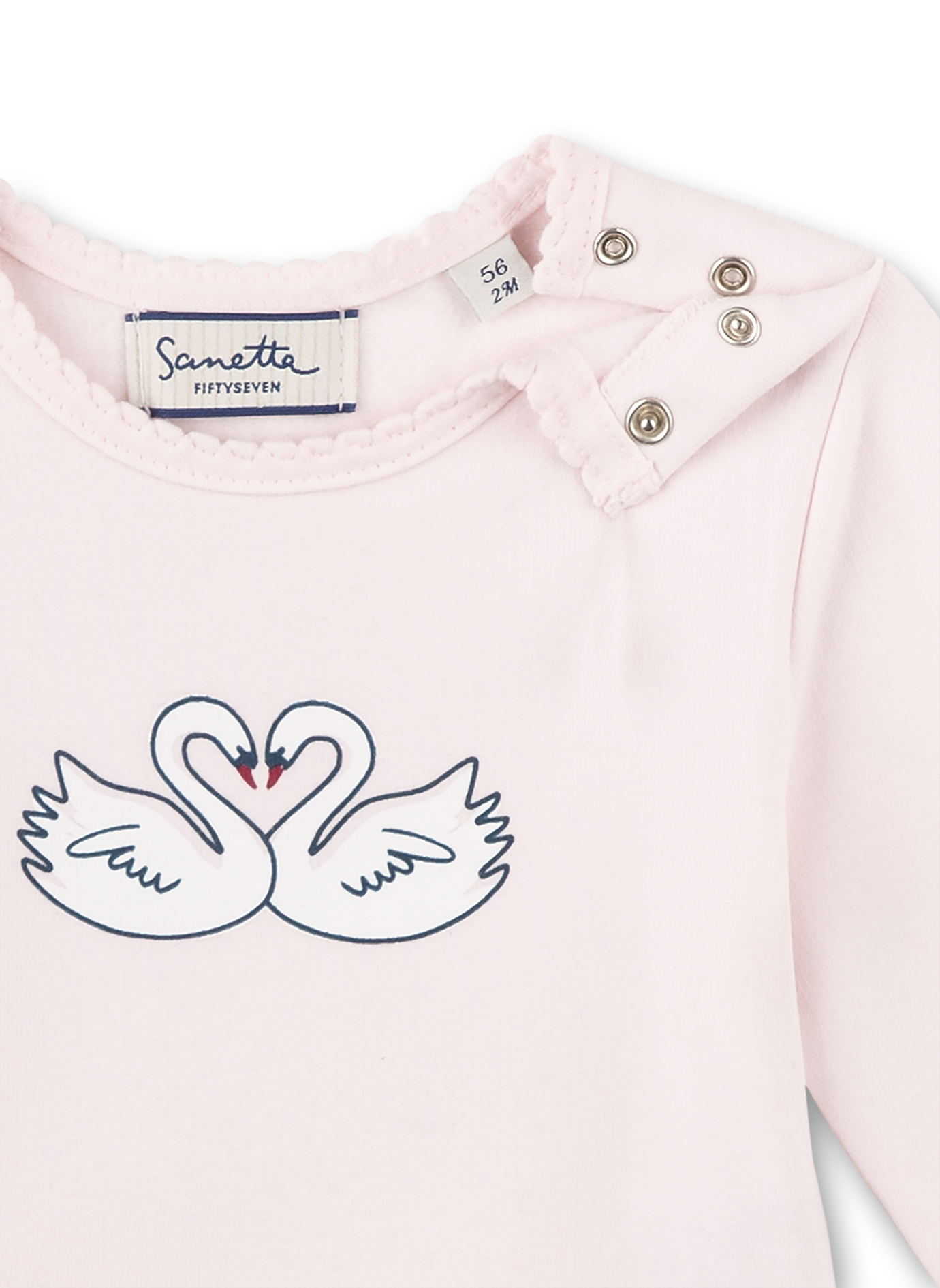 Mädchen-Sweatshirt Rosa Beautiful Swan