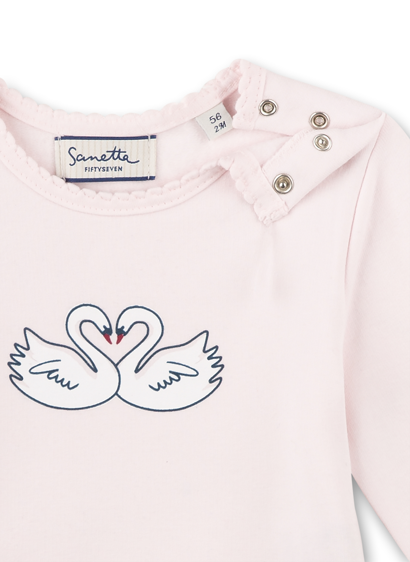 Mädchen-Sweatshirt Rosa Beautiful Swan