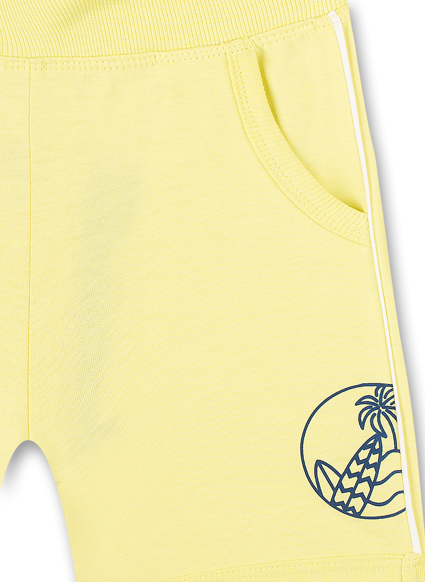 Jungen-Sweatshorts Gelb Surf Trip