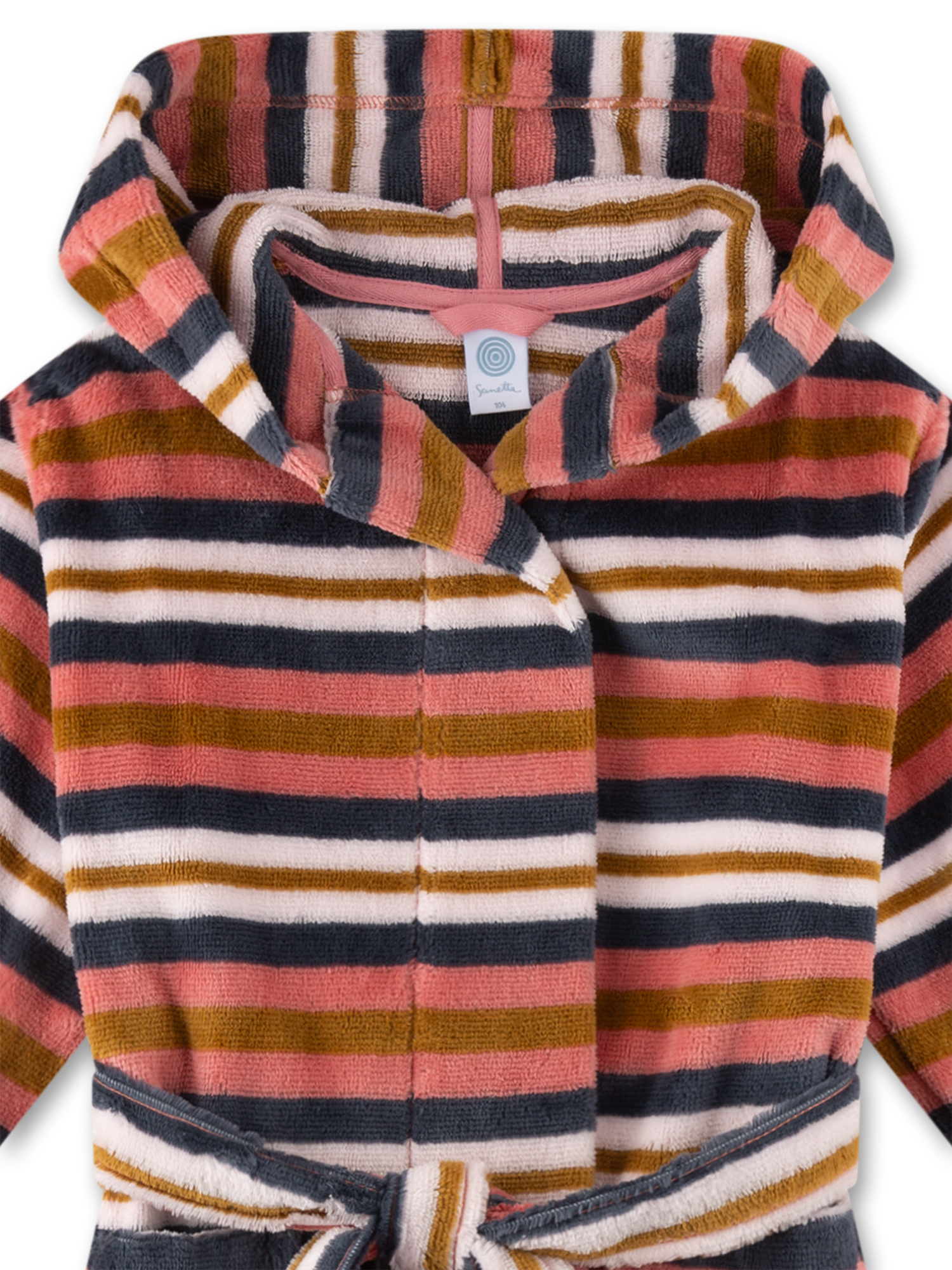 Strickjacke, Baumwolle, gestreift, Hoodie, Kapuzenverschluss