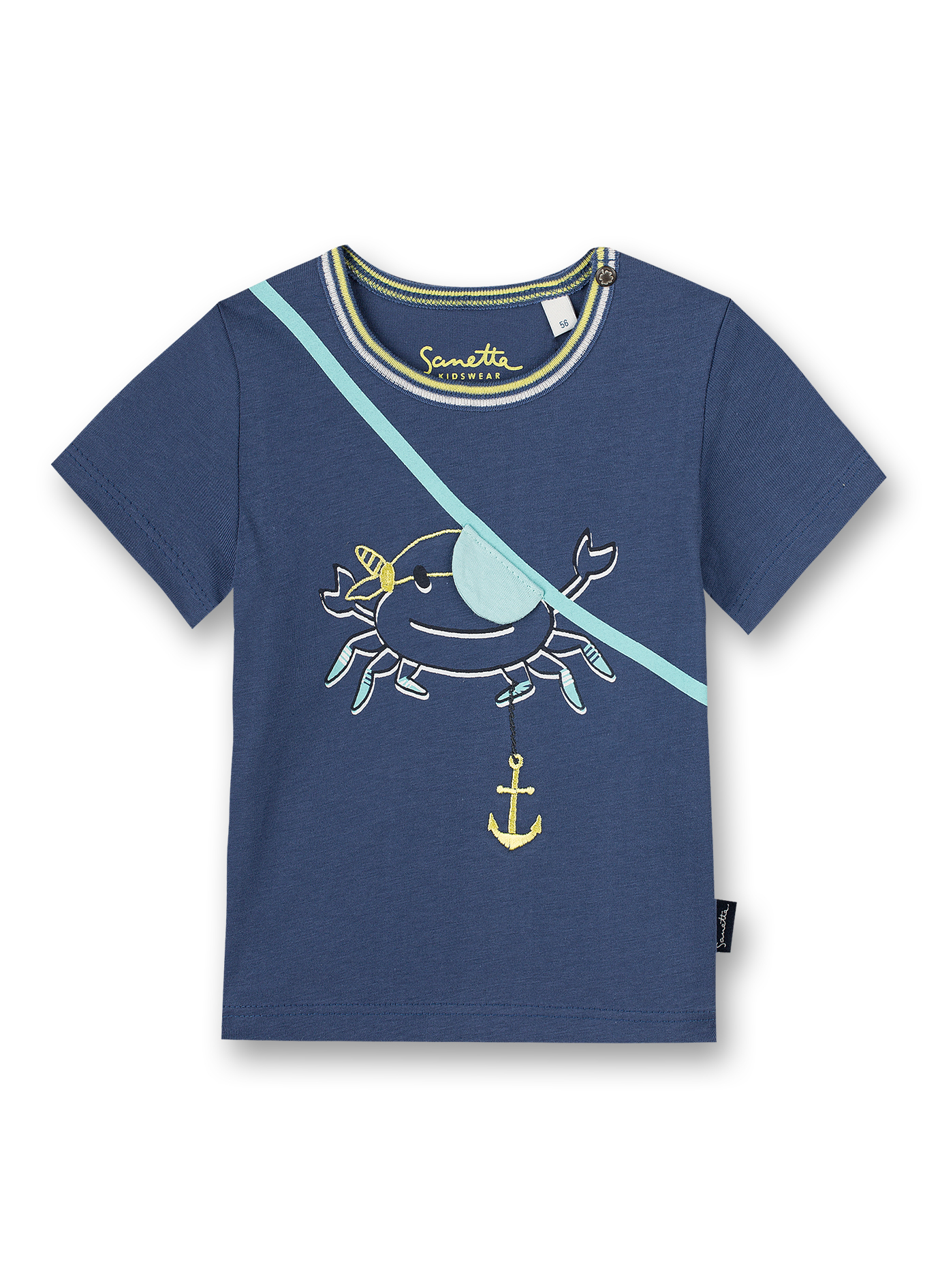 Jungen T-Shirt Dunkelblau Beach Crab