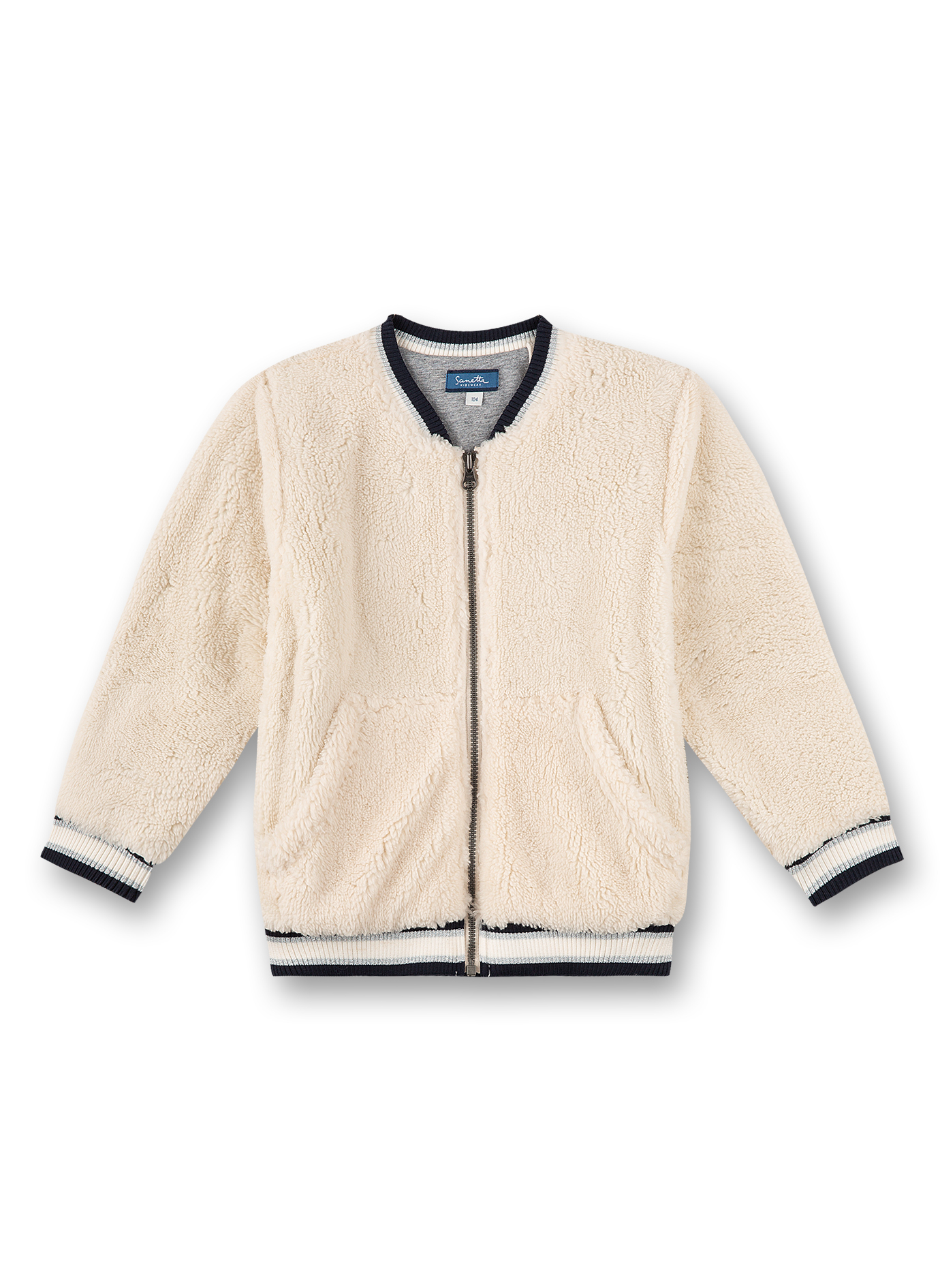 Mädchen-Jacke Off-White Teddy-Fleece