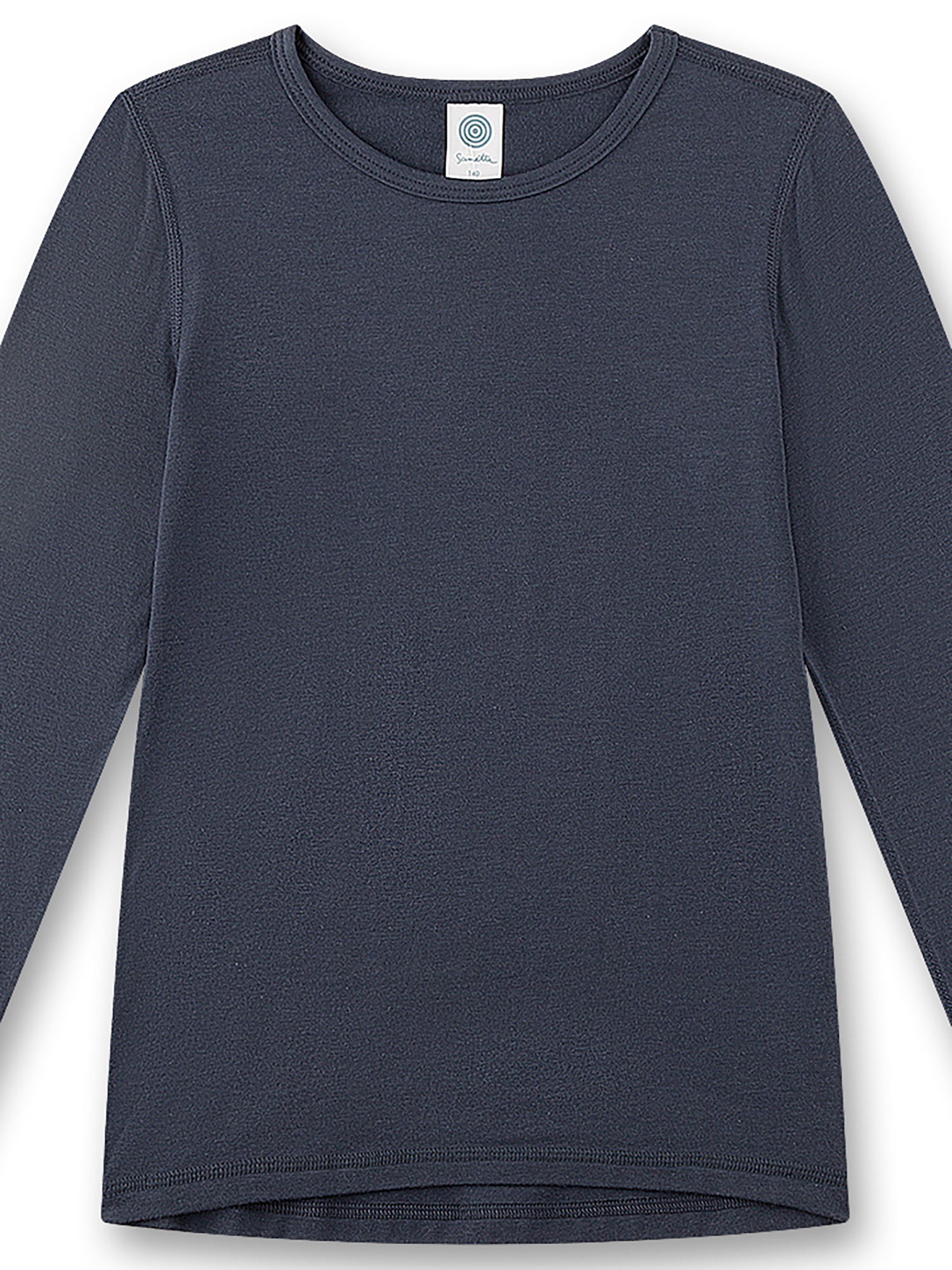 Pullover, Langarmshirt, Nachtblau, Baumwolle, unifarben