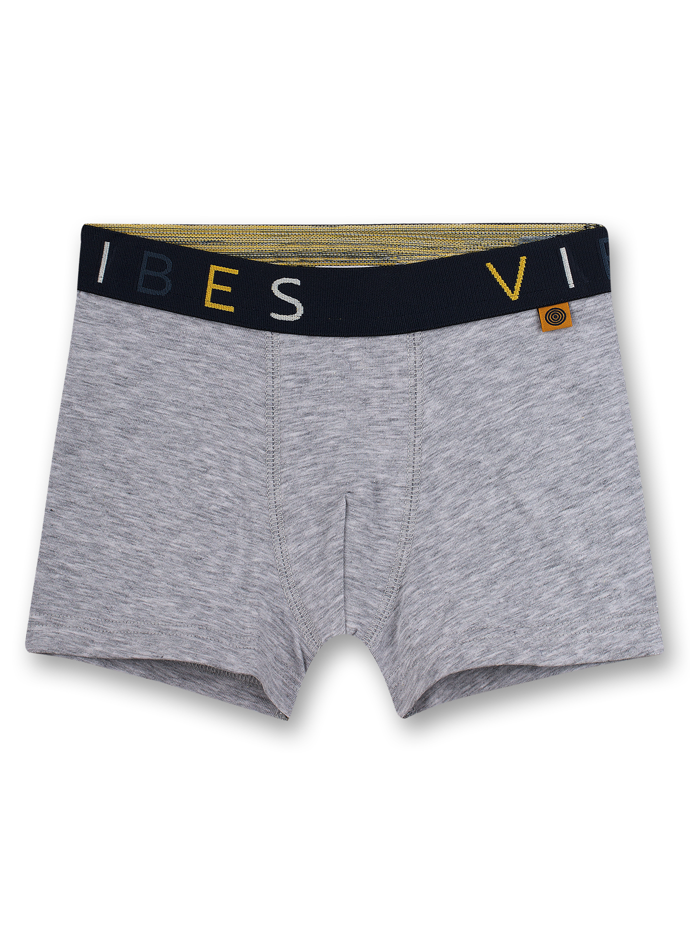 Jungen-Hipshorts (Doppelpack) Graumelange und Bunt-geringelt Key West