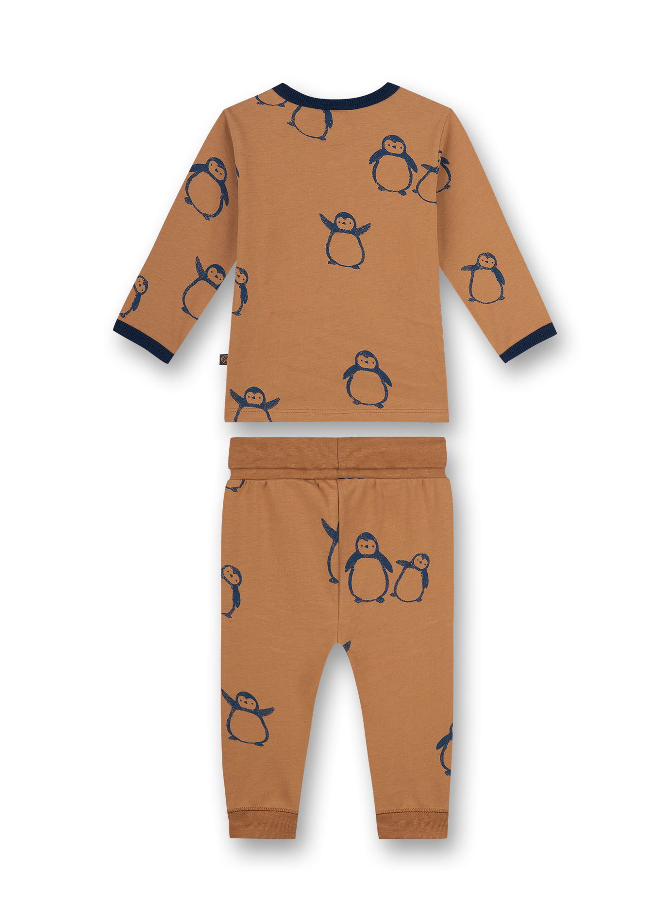 Jungen-Schlafanzug Braun Pinguin