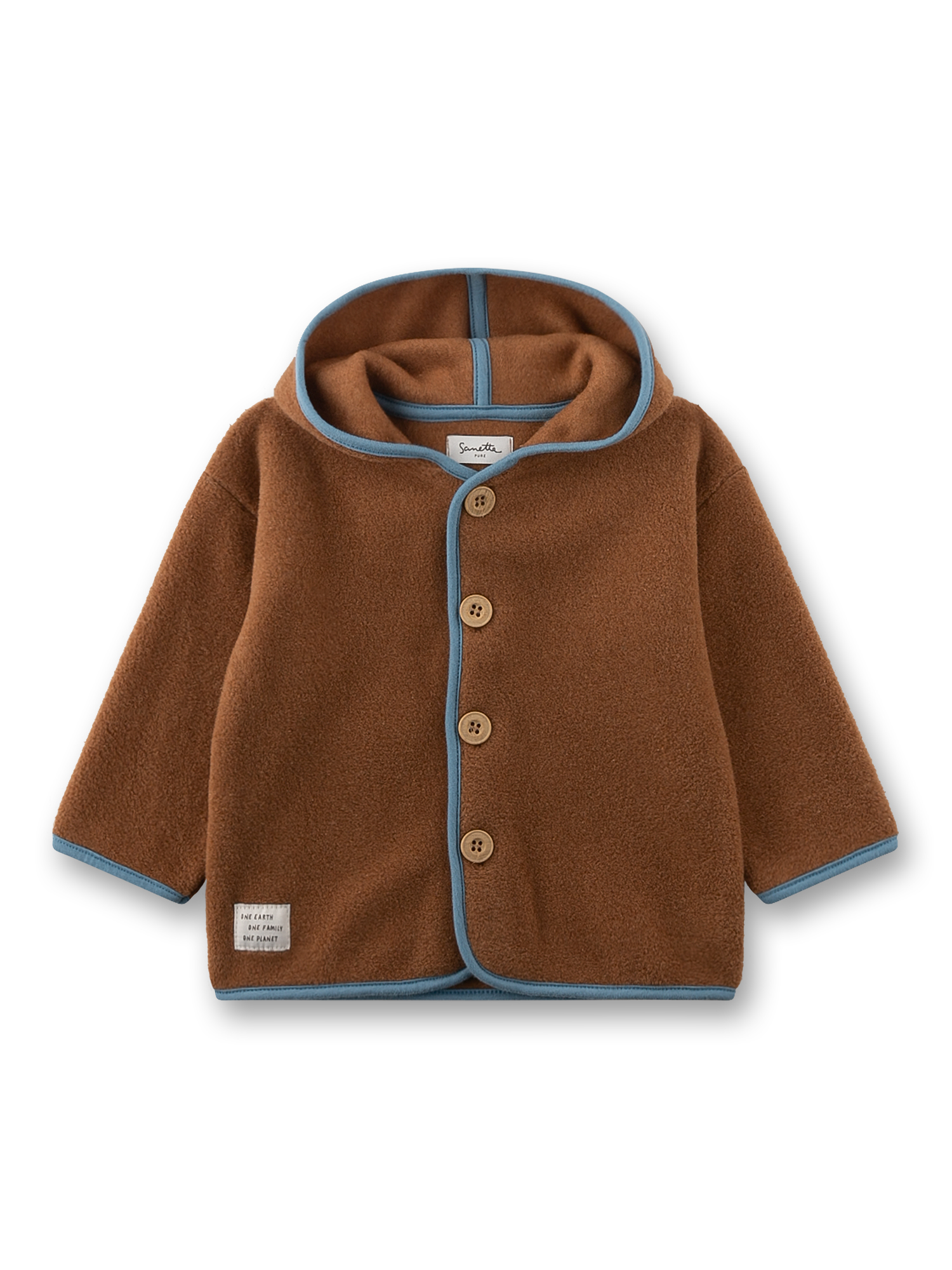 Jungen-Fleecejacke braun