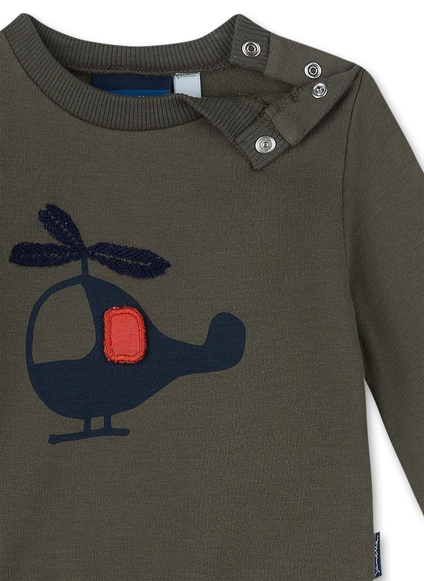 Jungen-Sweatshirt Grün Let's fly