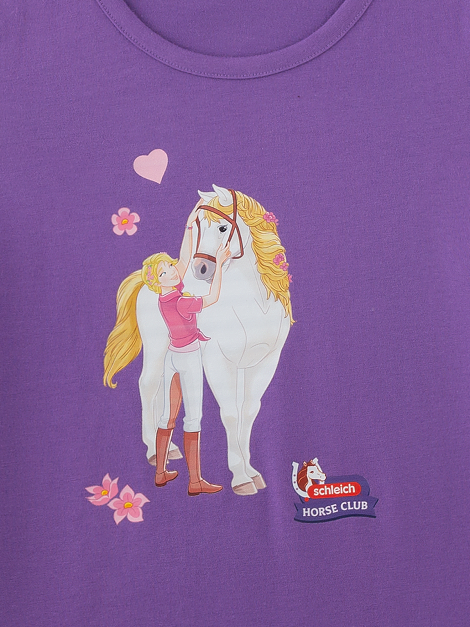 Pferd, Mädchen, Lila, T-Shirt, Motiv Pferd