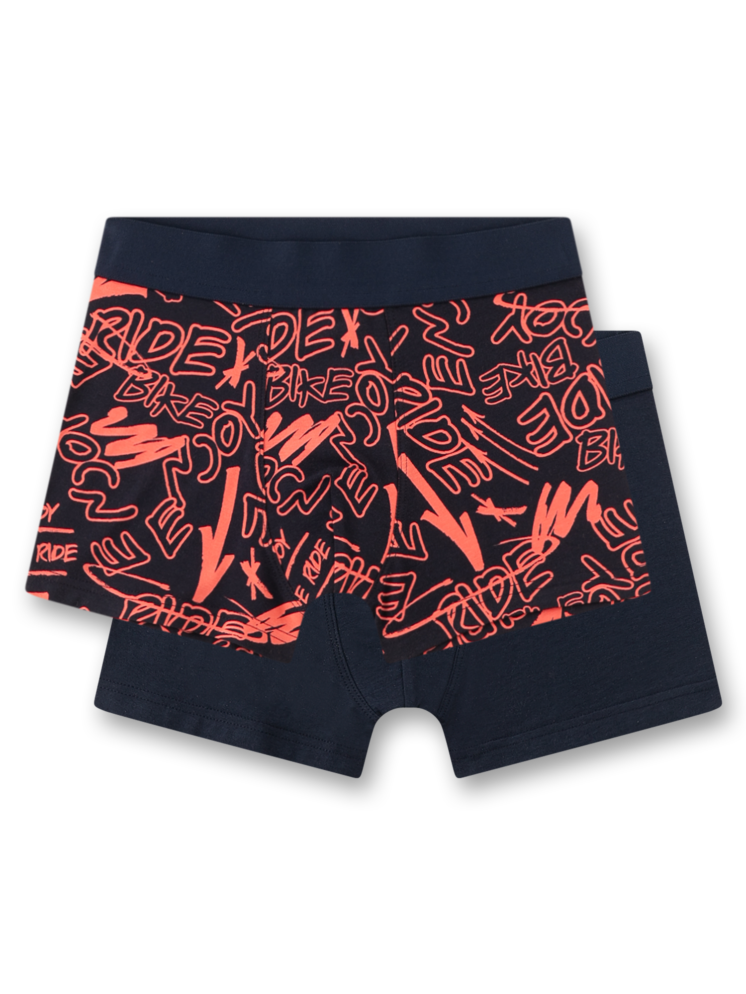 Jungen-Hipshorts (Doppelpack) blau & orange