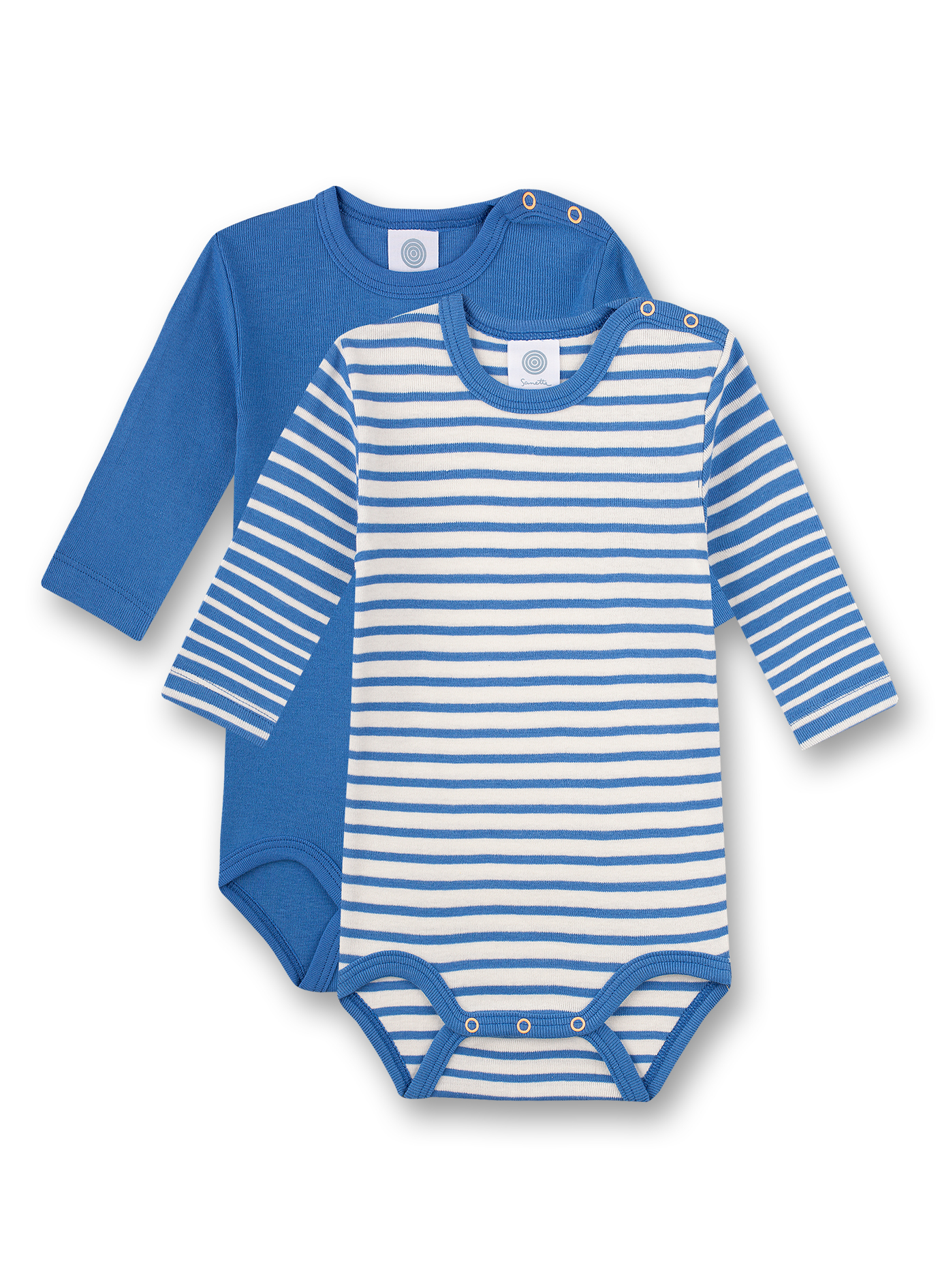 Jungen-Body langarm (Doppelpack) Blau To the moon 