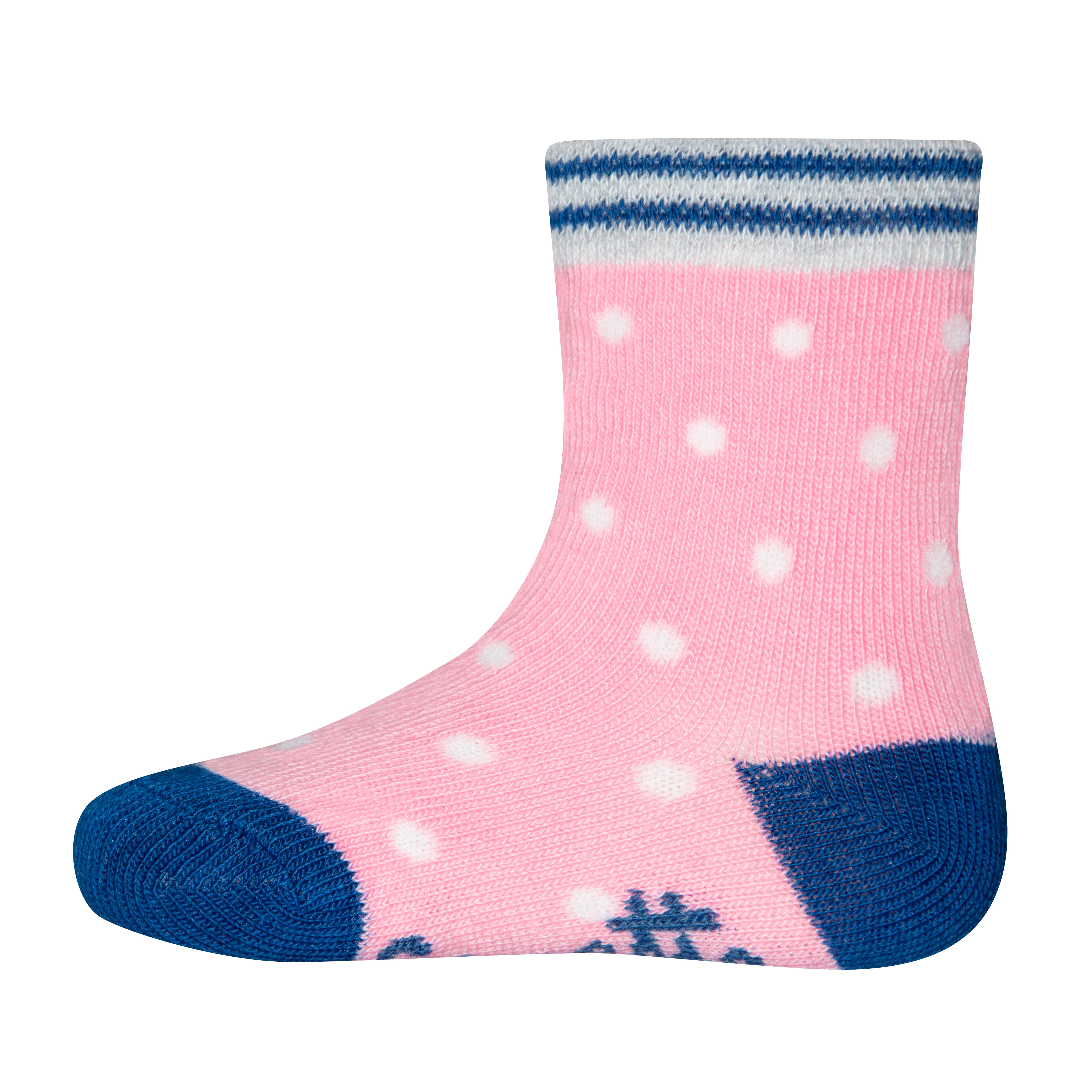 Mädchen-Socken (Doppelpack) Graumelange und Pink