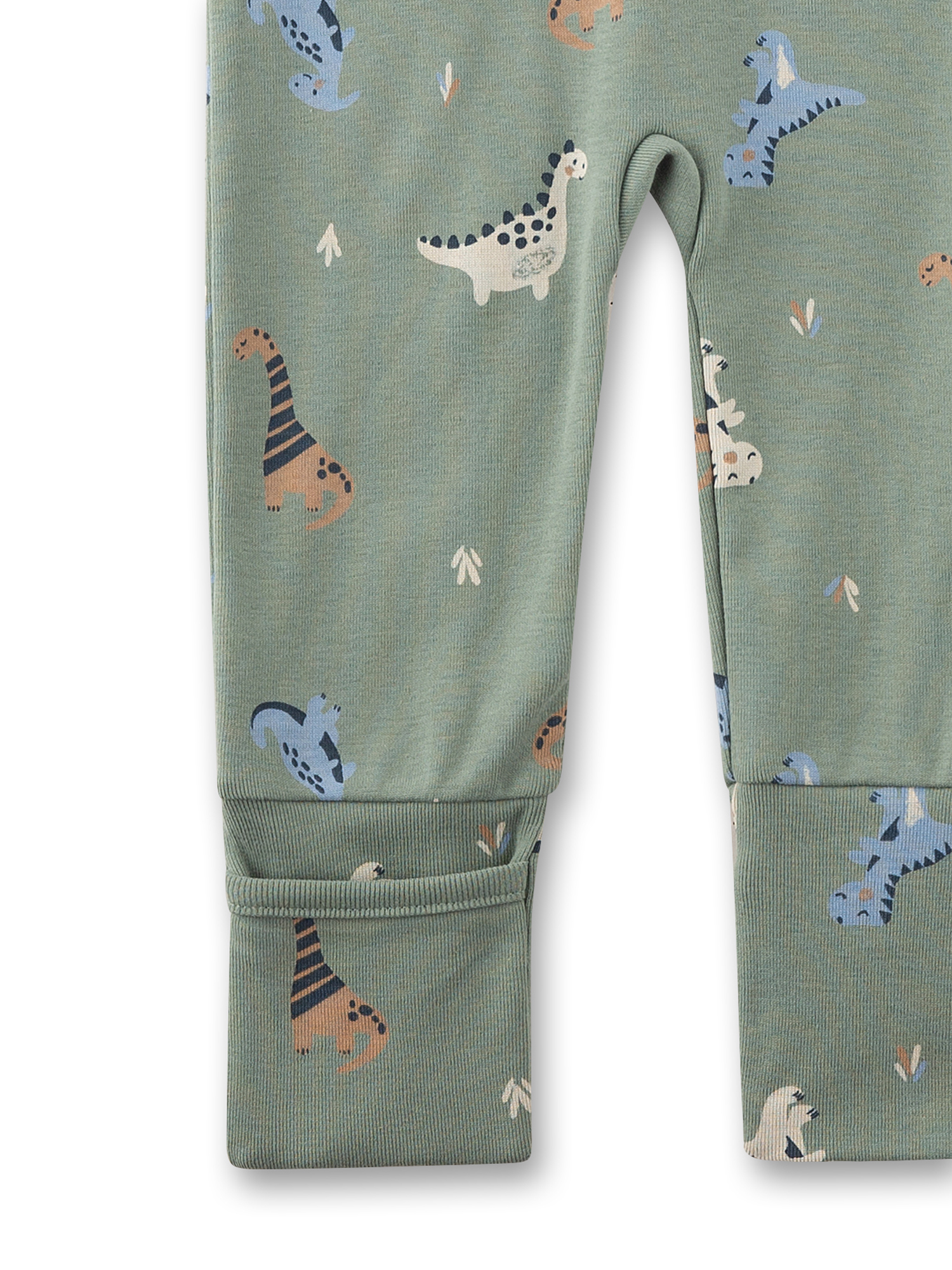 Dinosaurier Muster, Kleidung, Hose, Grün, Rückenstich-Ärmellänge