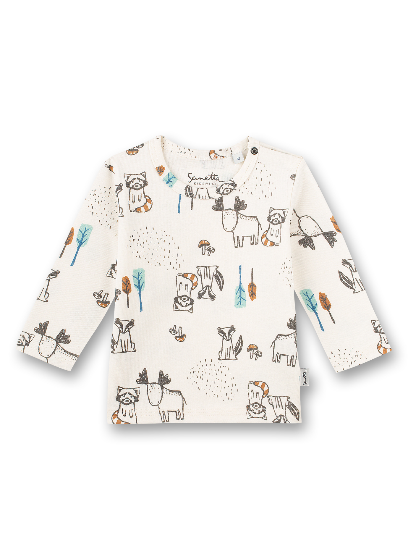 Jungen-Shirt langarm Off-White Indian Little Panda