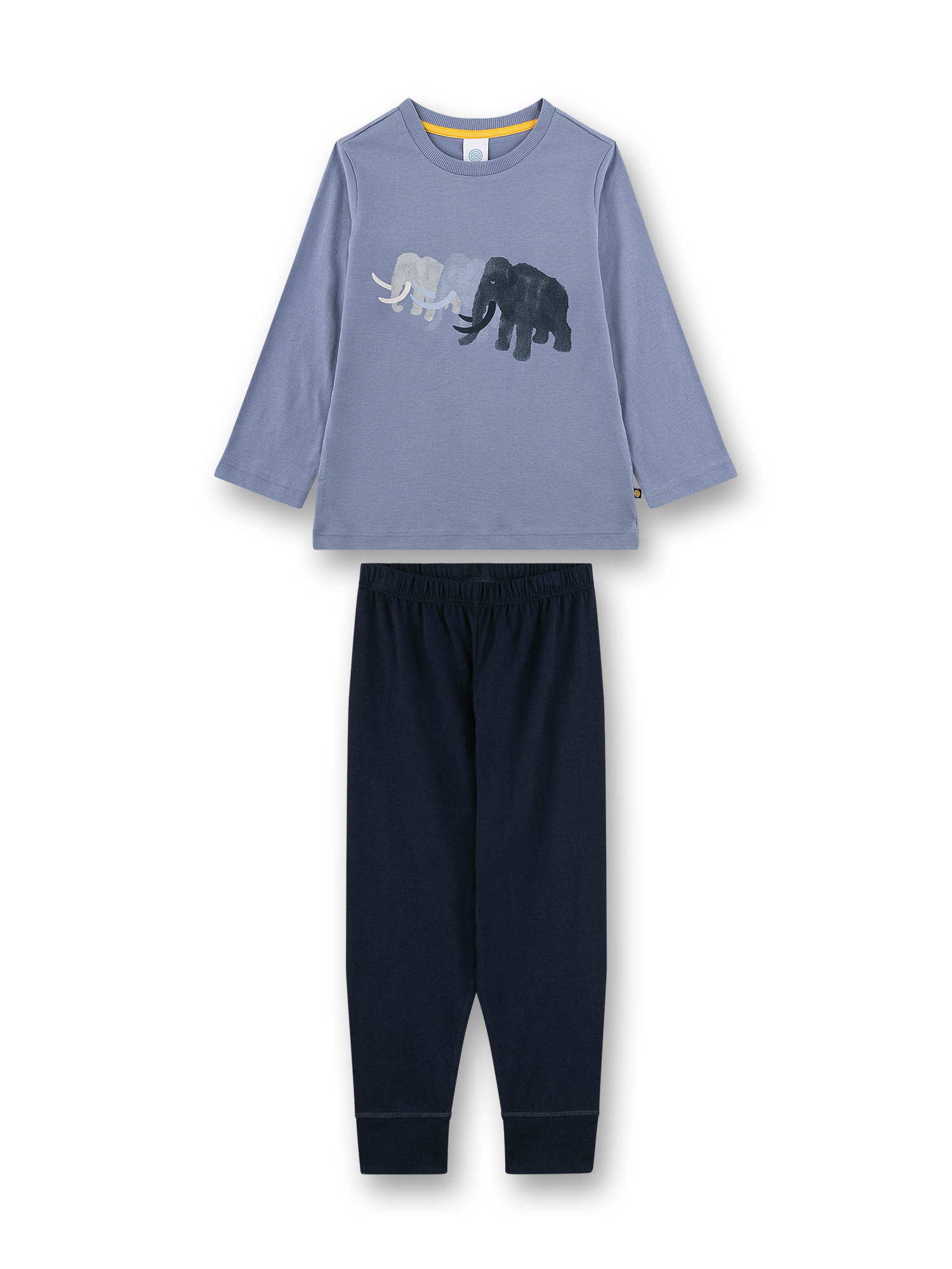 Jungen-Schlafanzug lang blau Mammut