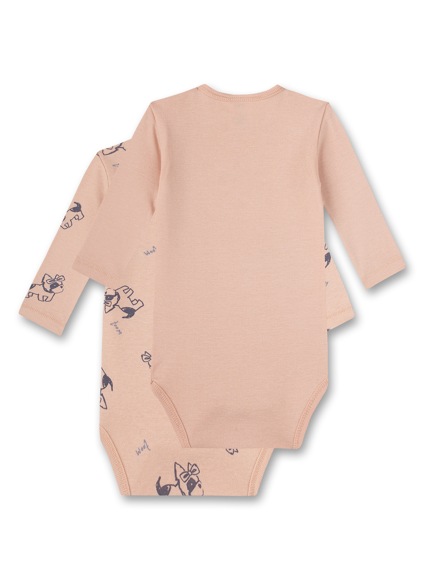 Body langarm (Doppelpack) Rosa Doodle Dog