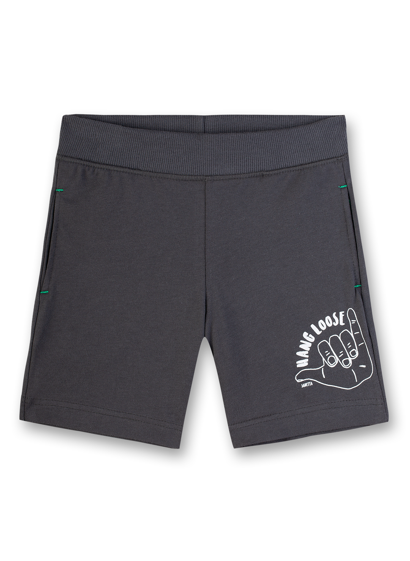 Jungen-Shorts Dunkelgrau Surf and Chill