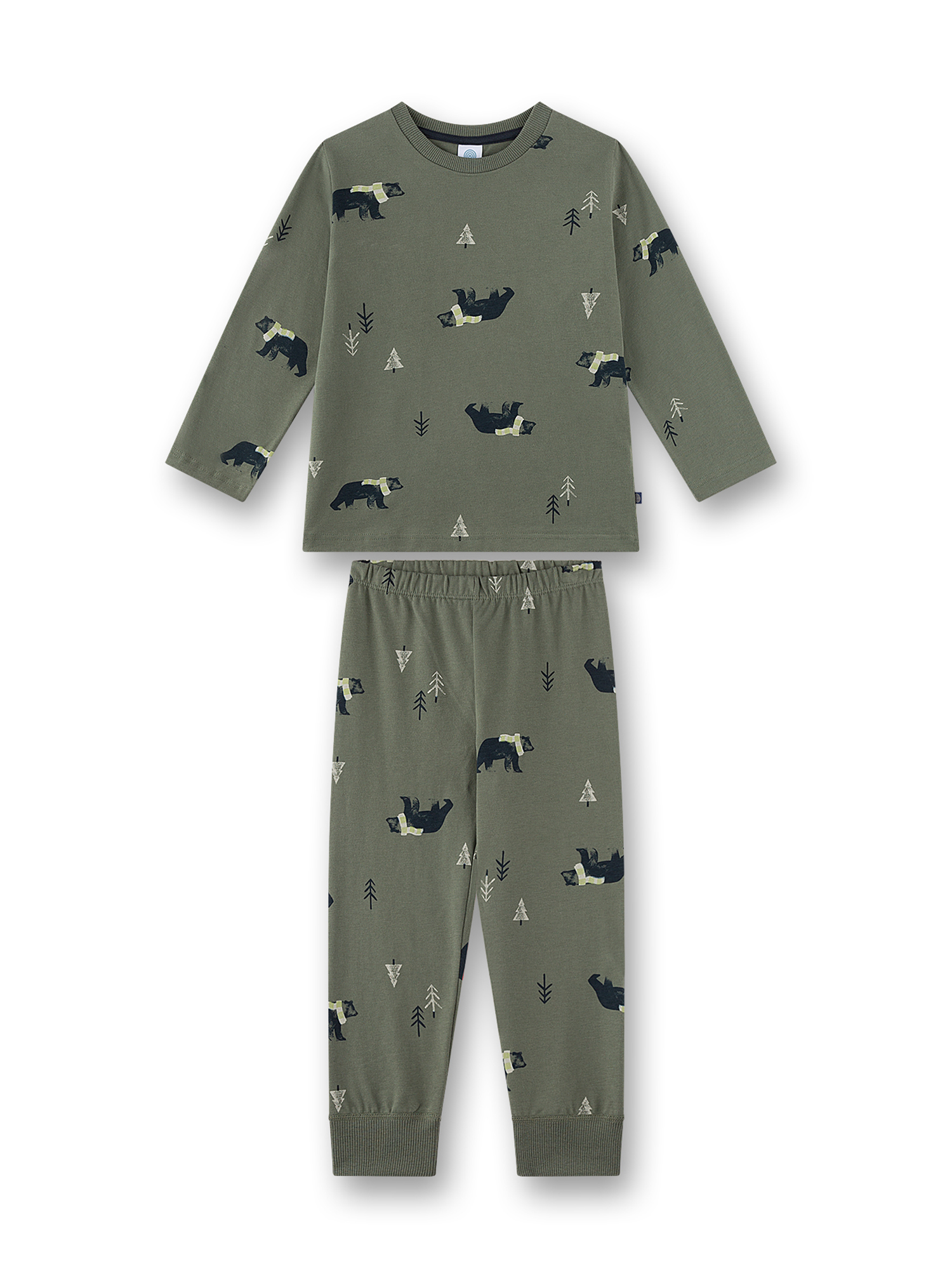 Unisex, Pyjama, Lounge Set, Grün, Tier Muster
