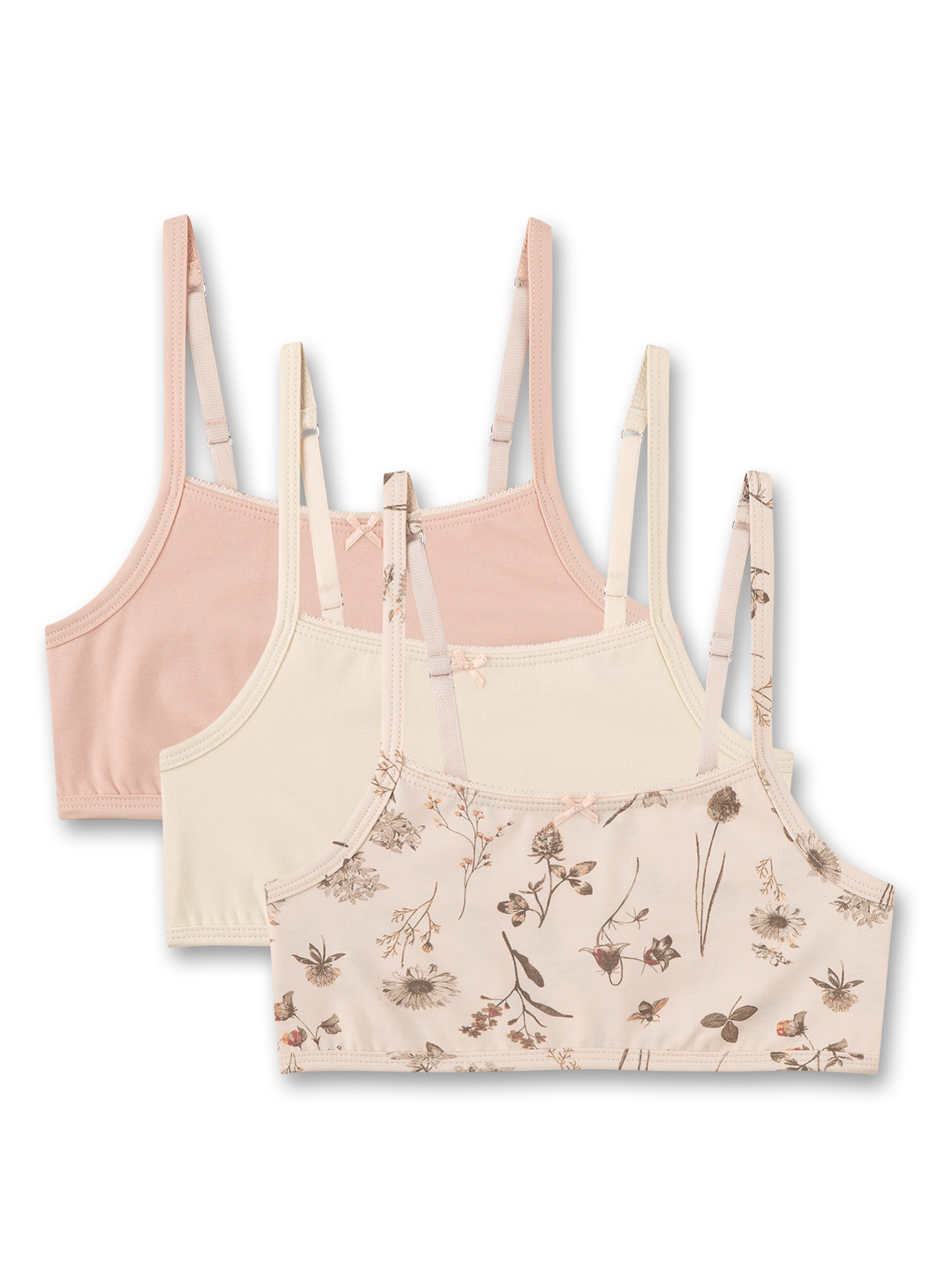 Mädchen-Bustier (Dreierpack) Rosa
