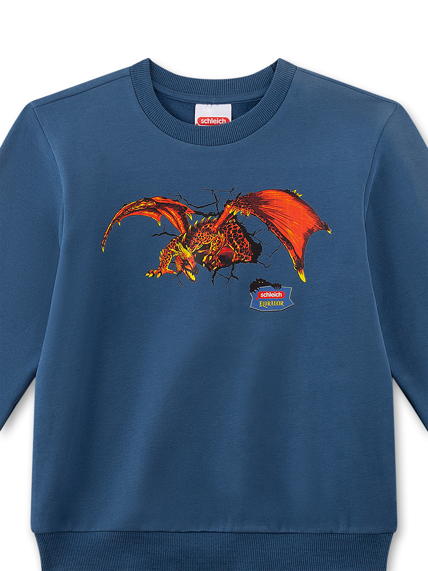 pullover, Drache, Grafik, Blau, Sweatshirt