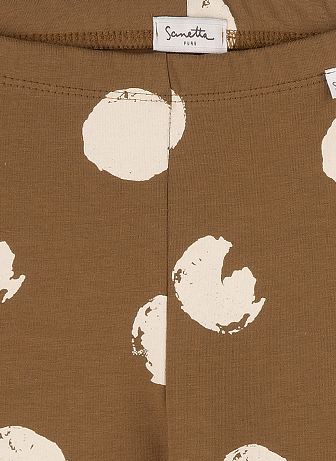 Mädchen-Leggings Braun Dots