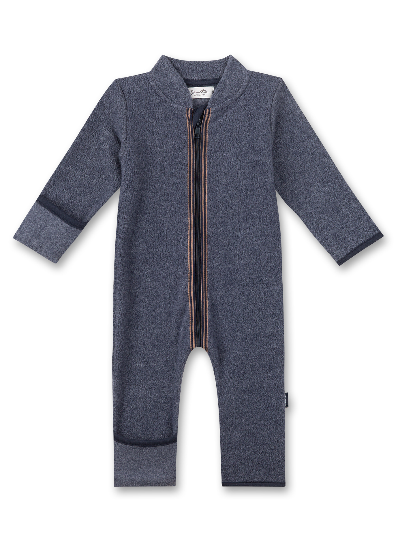 Unisex-Fleeceoverall Blau aus recyceltem Polyester