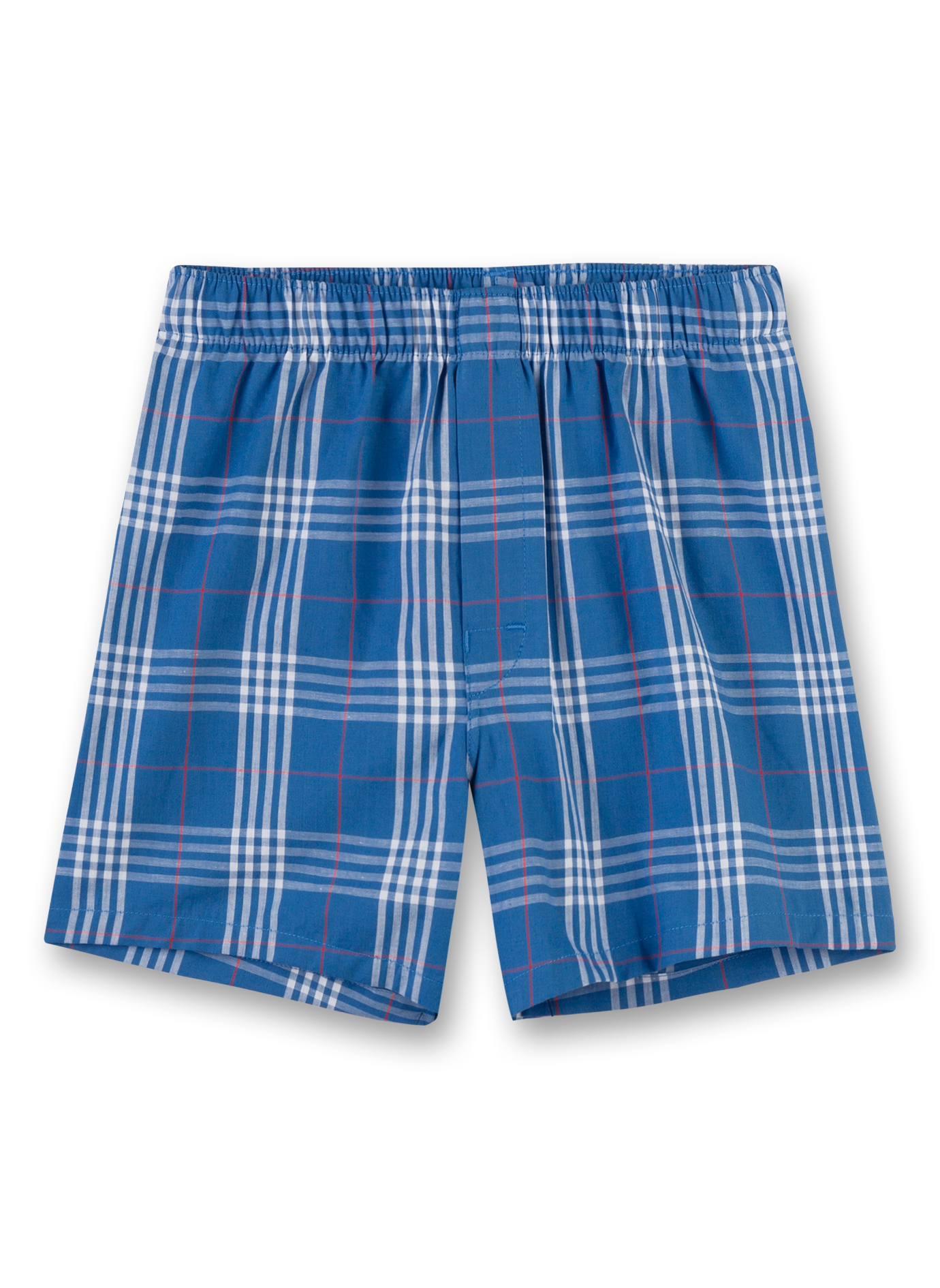 Jungen-Boxershorts Blau Kariert