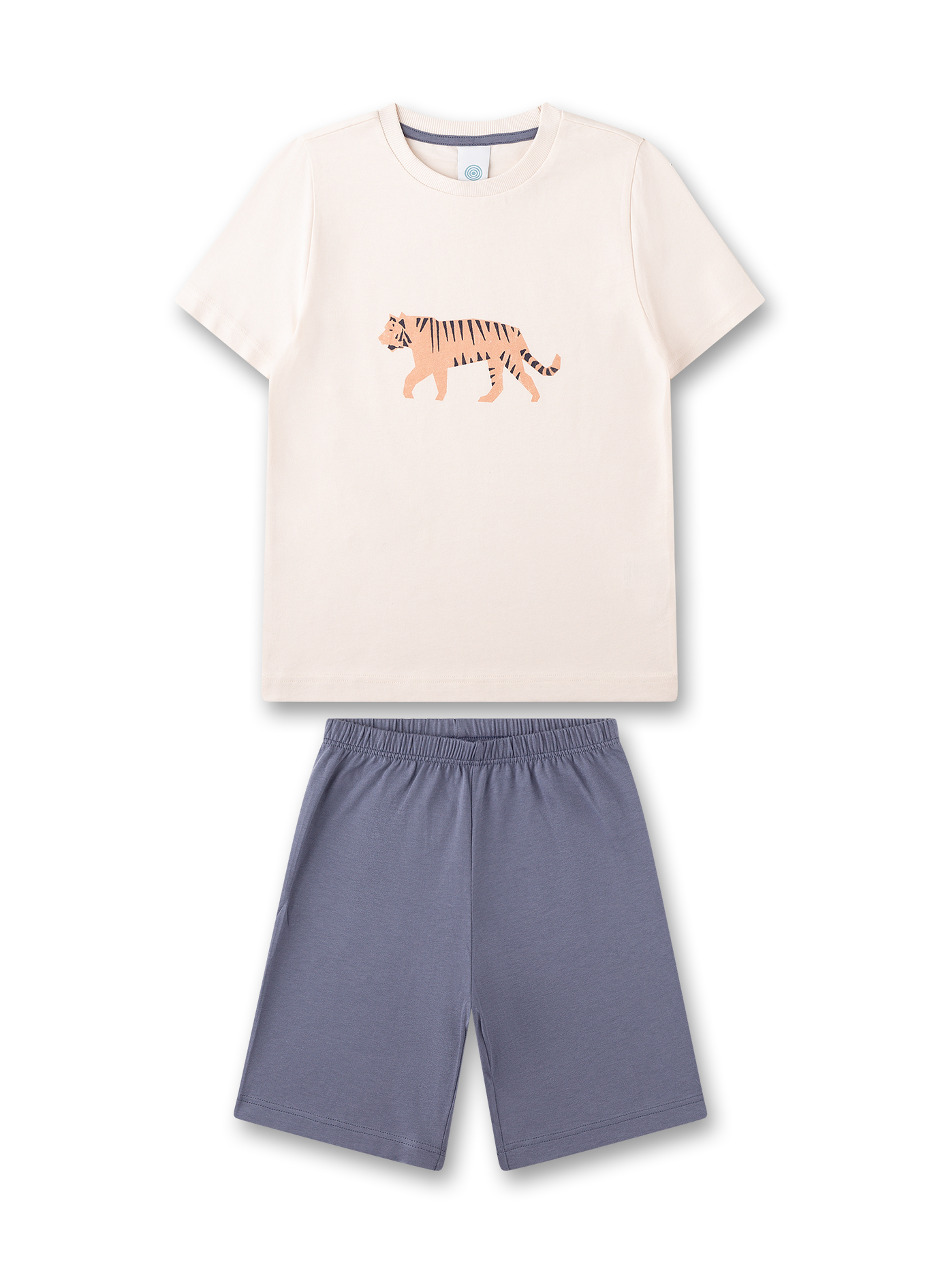 Jungen-Schlafanzug kurz beige Tiger