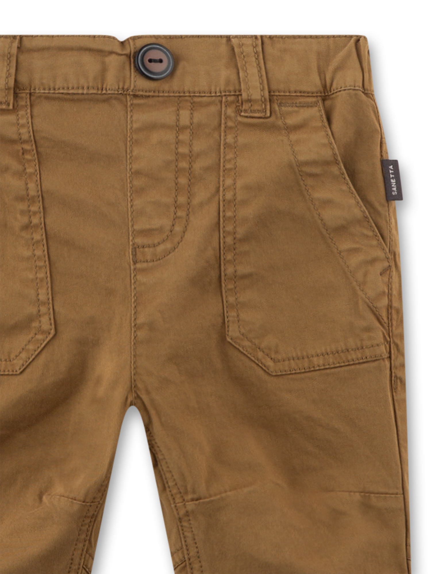 Hose, Hosenfront, Gürtelschlaufen, Knopf, Nähte