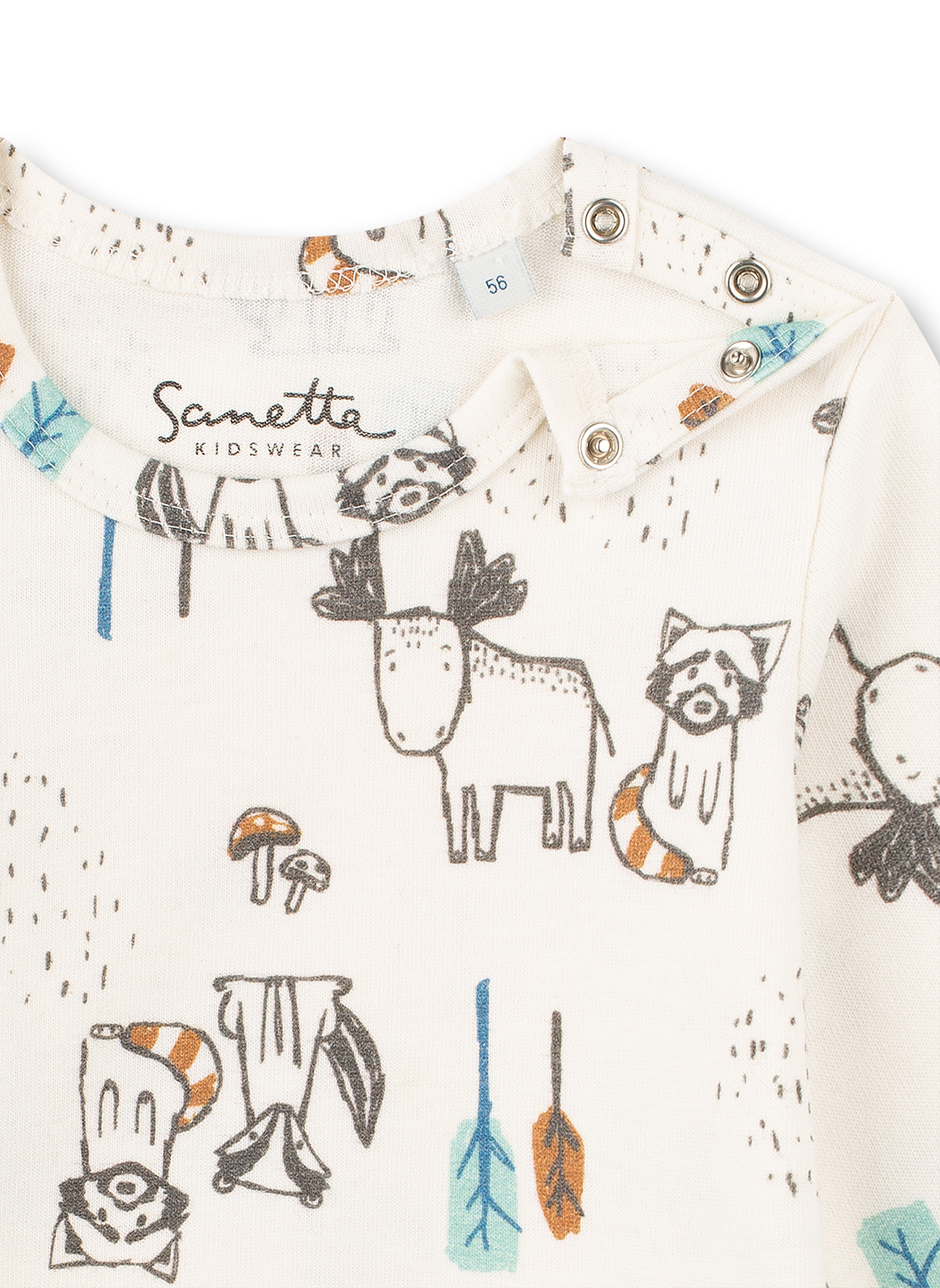 Jungen-Shirt langarm Off-White Indian Little Panda