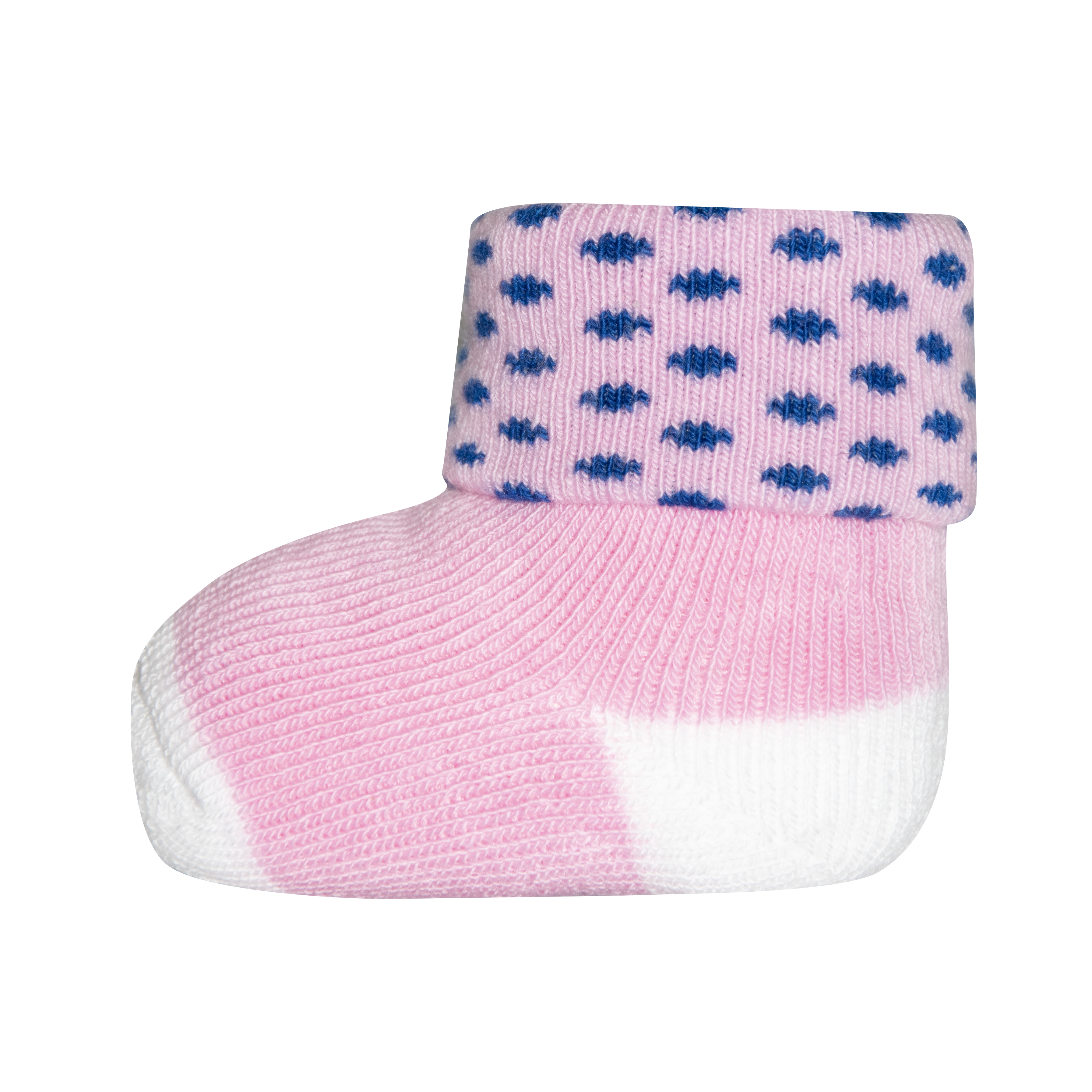 Mädchen Erstlings-Socken (Dreierpack) Pink Ringel Punkte