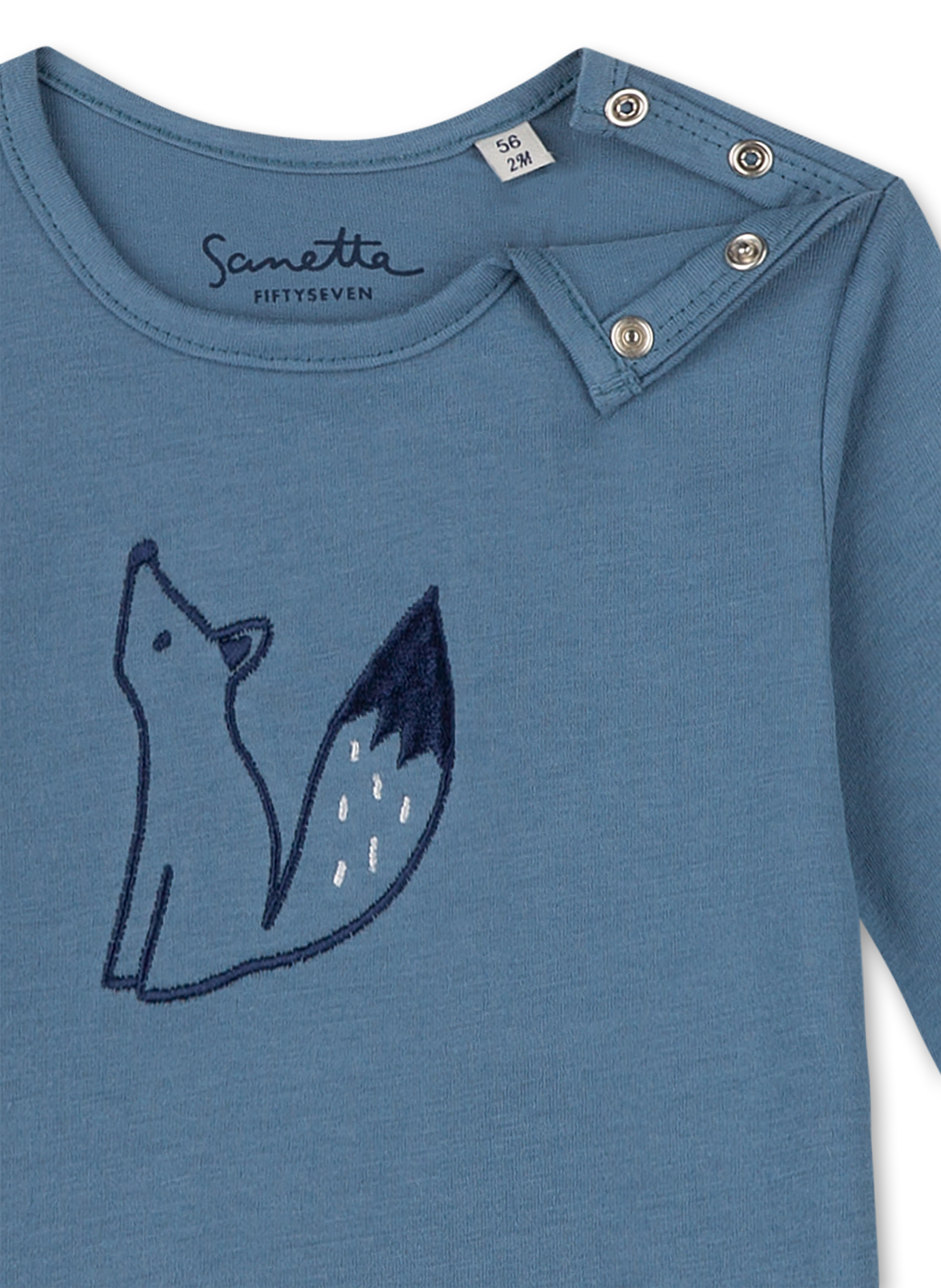 Jungen-Shirt langarm Blau Clever Fox