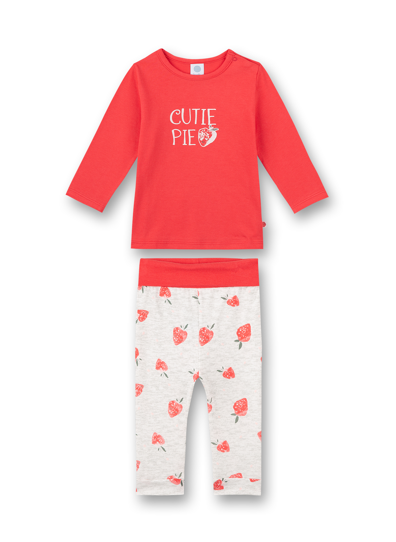 Mädchen-Schlafanzug lang Rot Cutie Pie