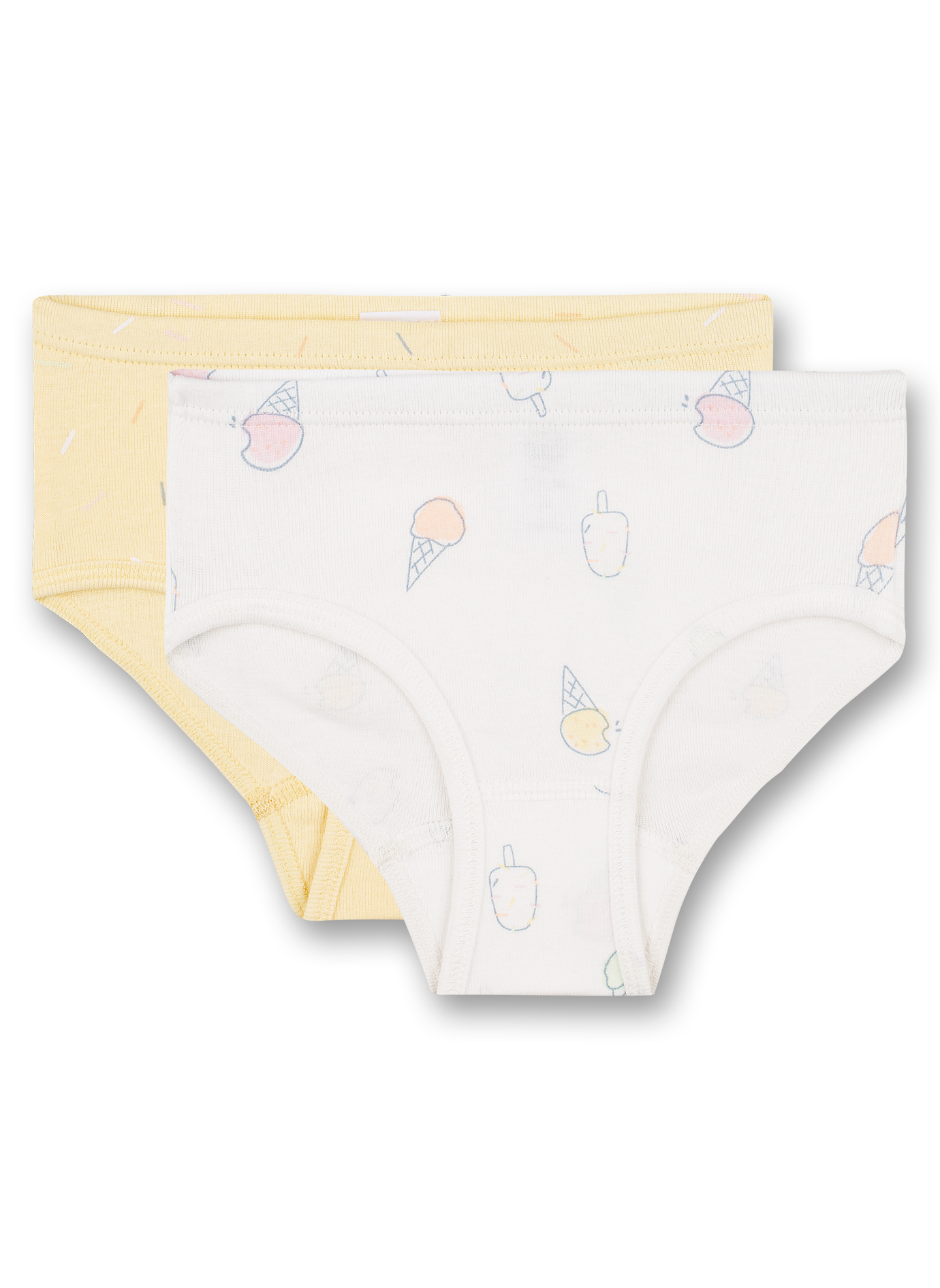 Mädchen-Jazzpant (Doppelpack) Off-White und Gelb