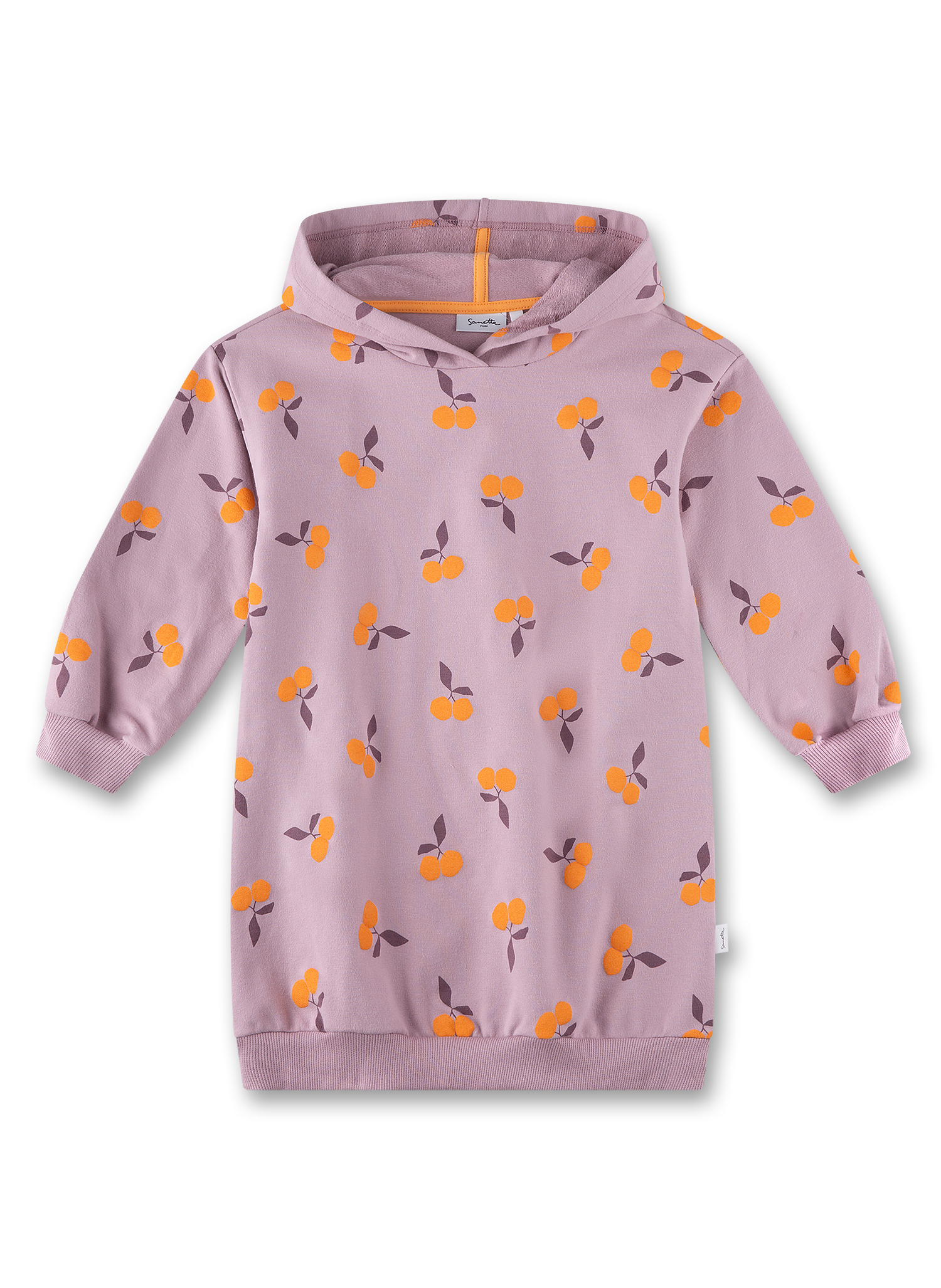 Mädchen-Sweatkeid mit Kapuze rosa