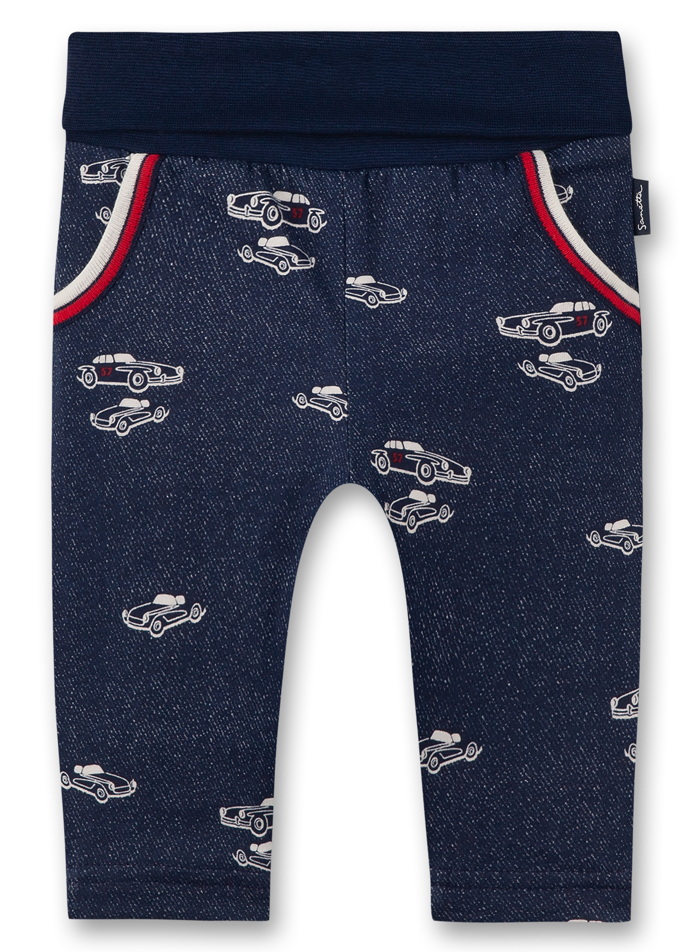 Jungen-Hose Dunkelblau Gefüttert Vintage Cars