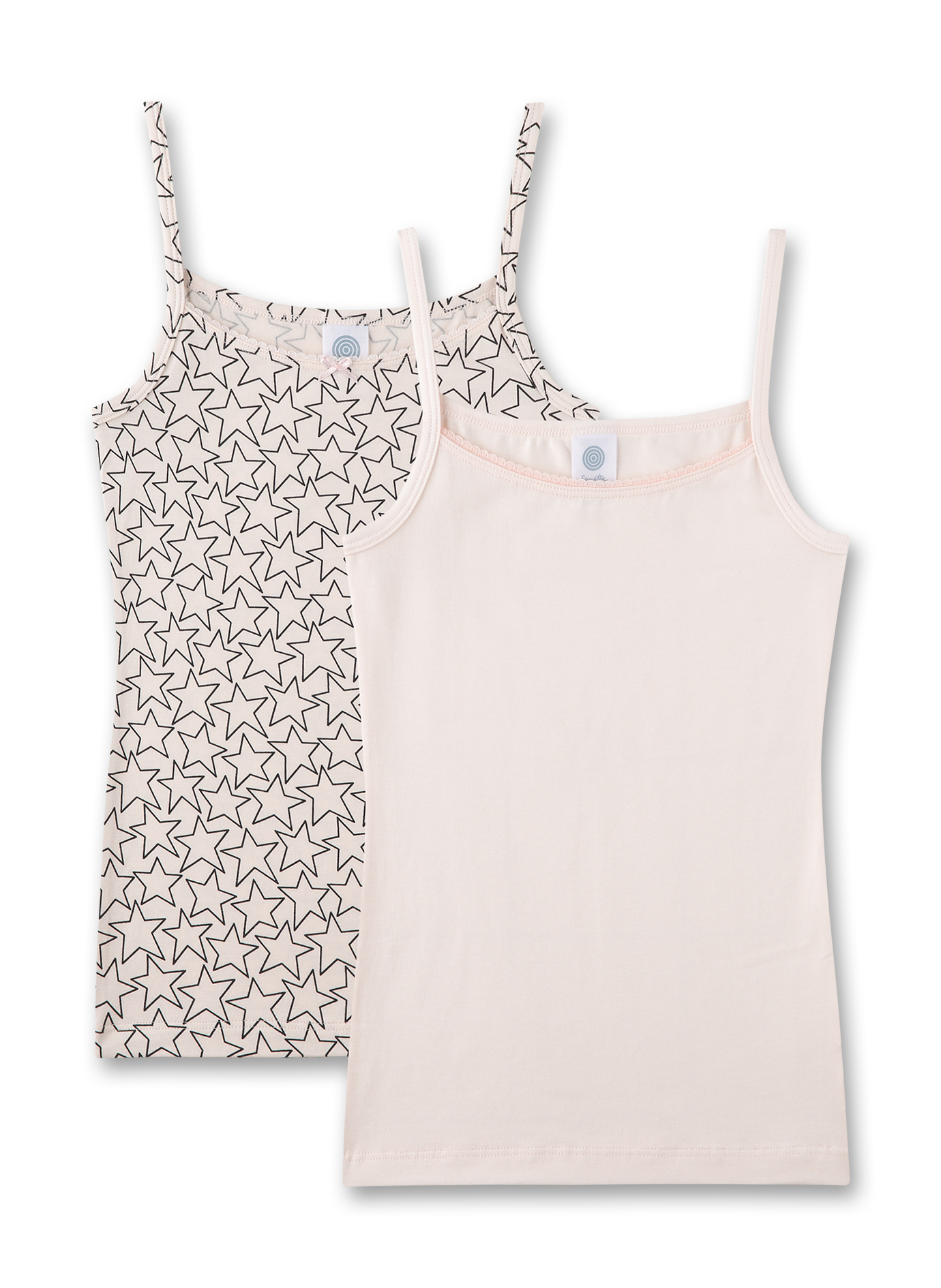 Mädchen-Unterhemd (Doppelpack) Beige