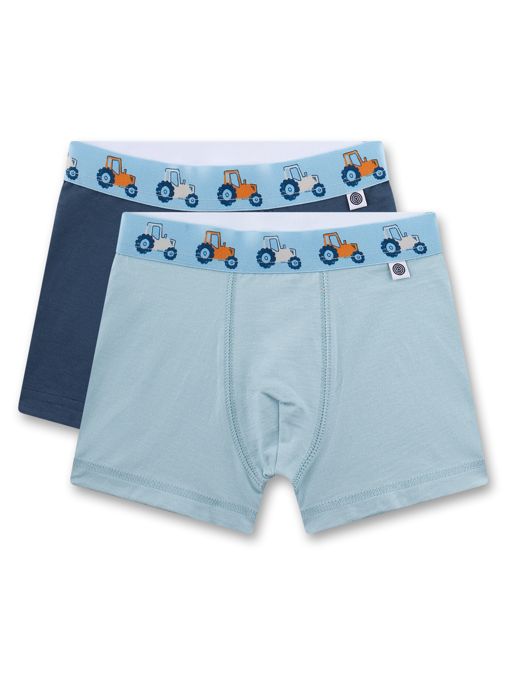 Jungen-Hipshorts (Doppelpack) blau Traktor