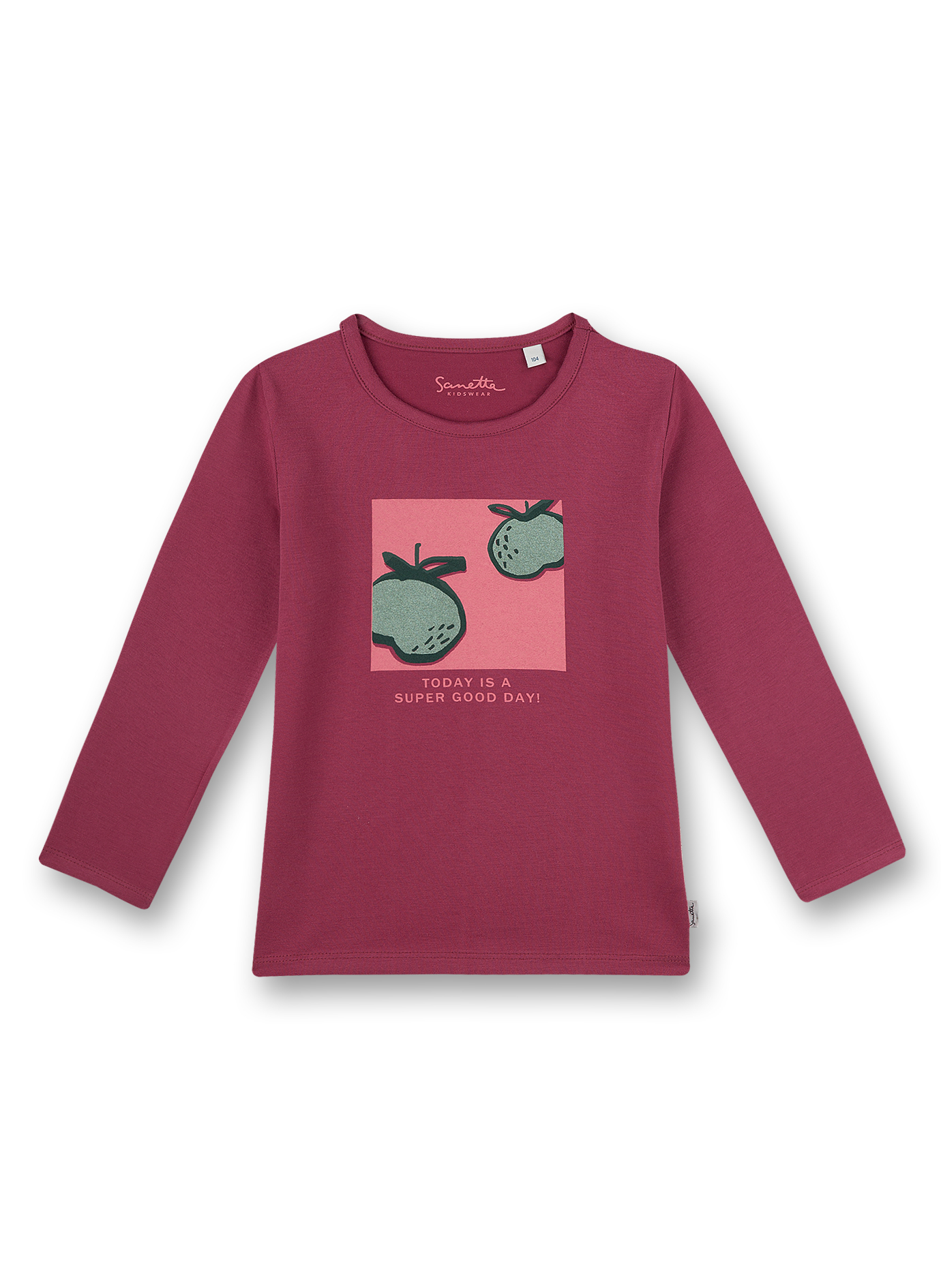 Mädchen-Shirt langarm Rosa Sweat Fruits