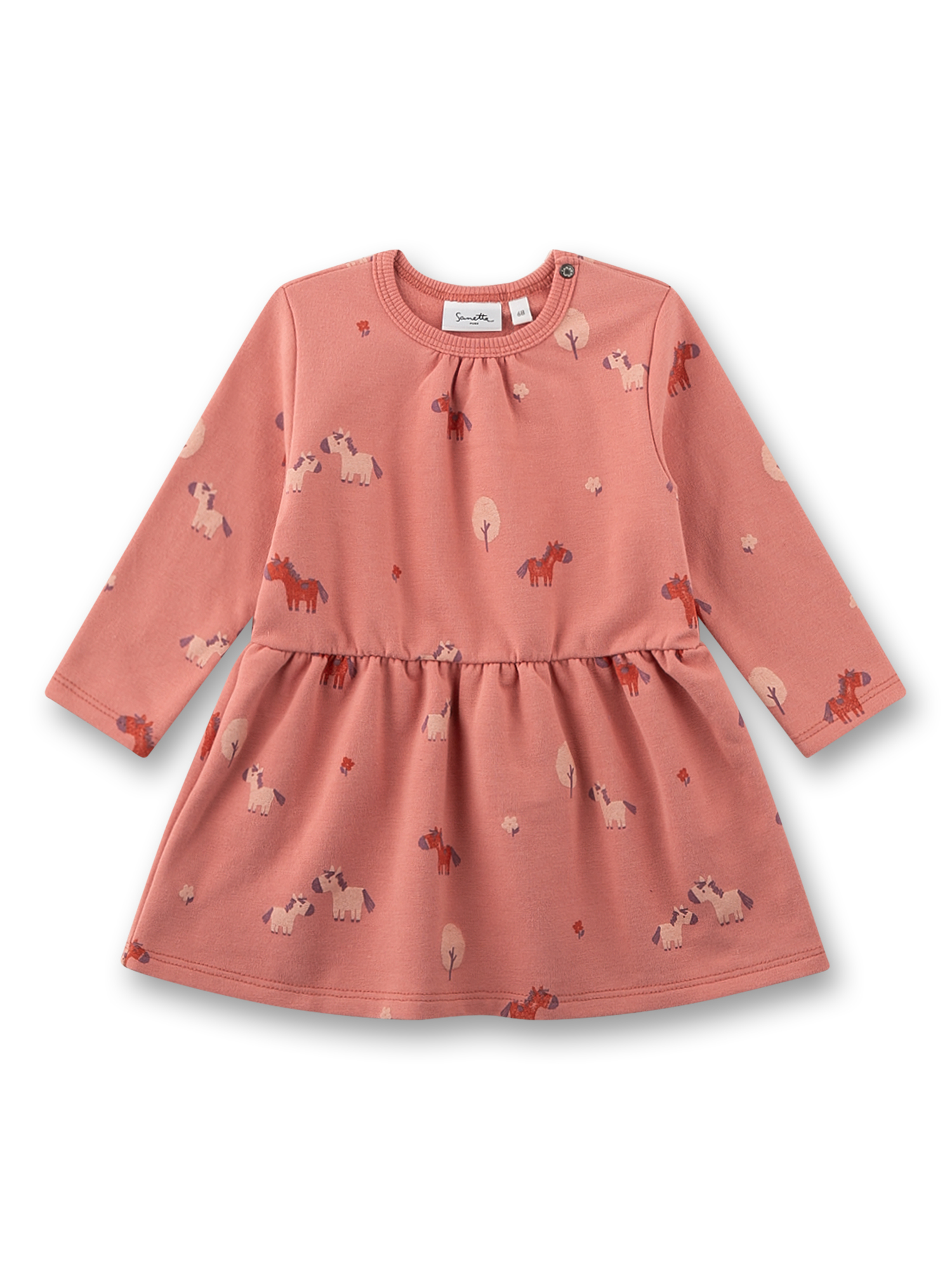 Mädchen-Sweatkleid rosa Esel