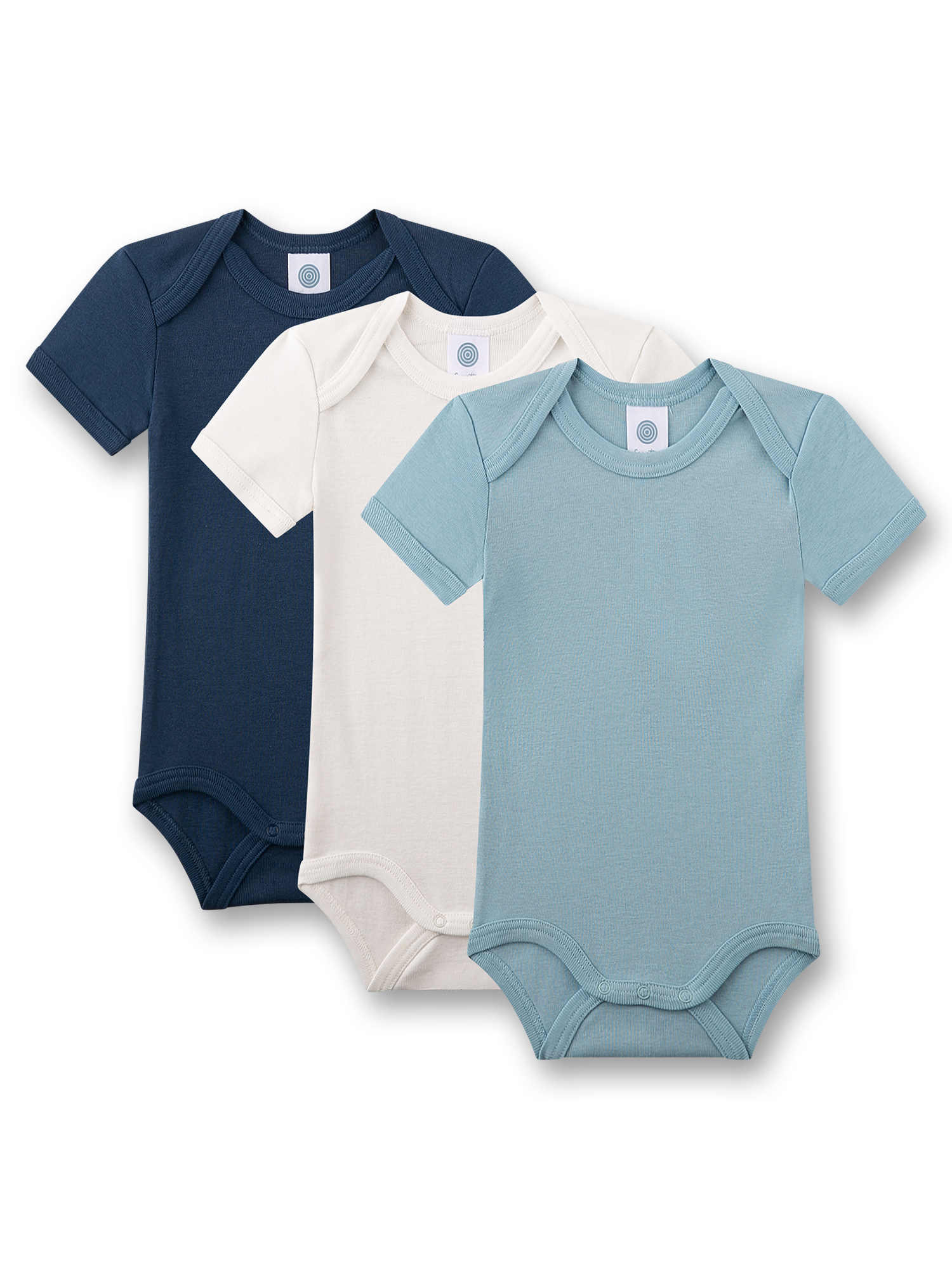 Baby-Body kurzarm (Dreierpack) hellblau