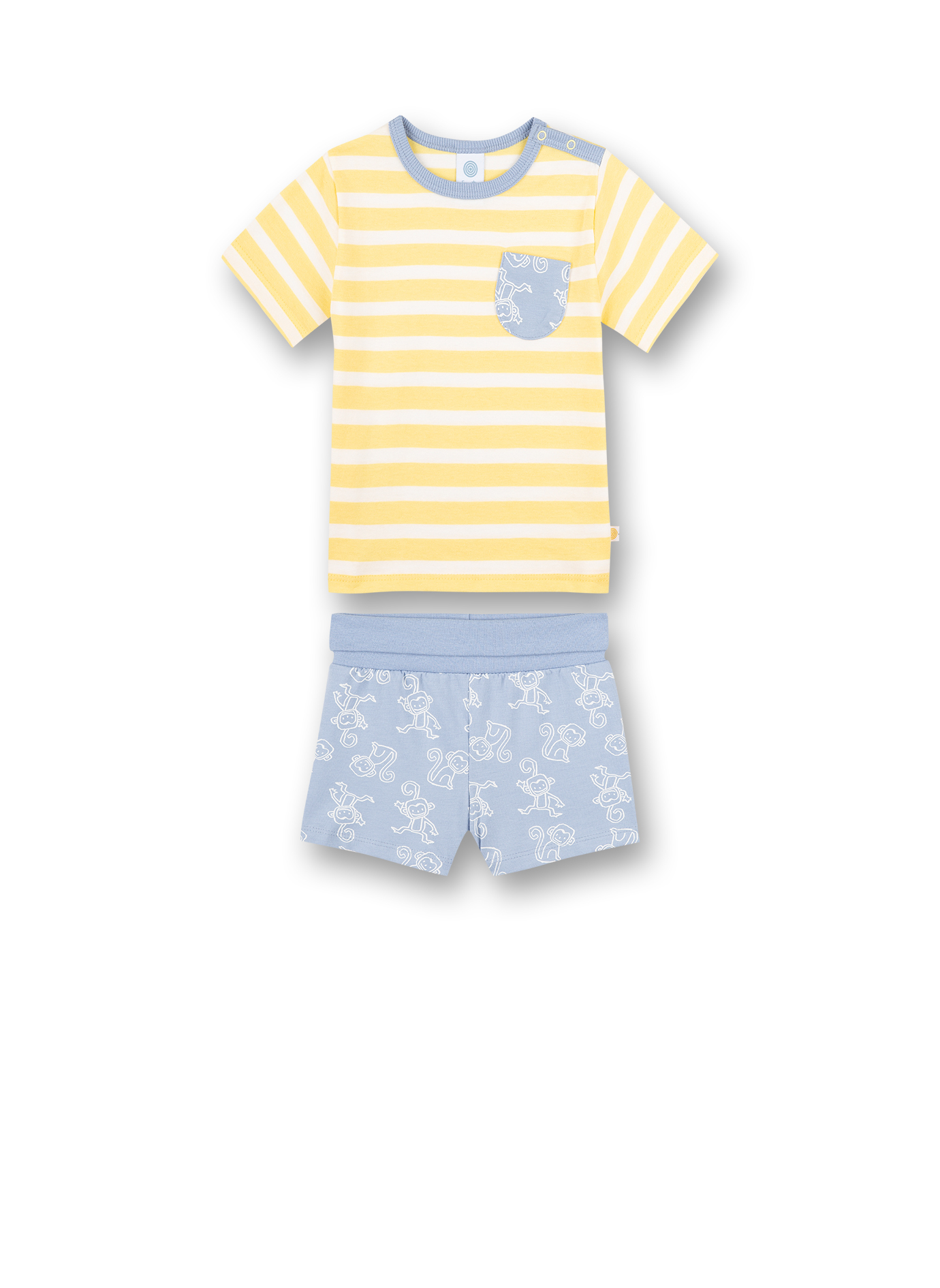 Jungen-Schlafanzug Gelb Monkey
