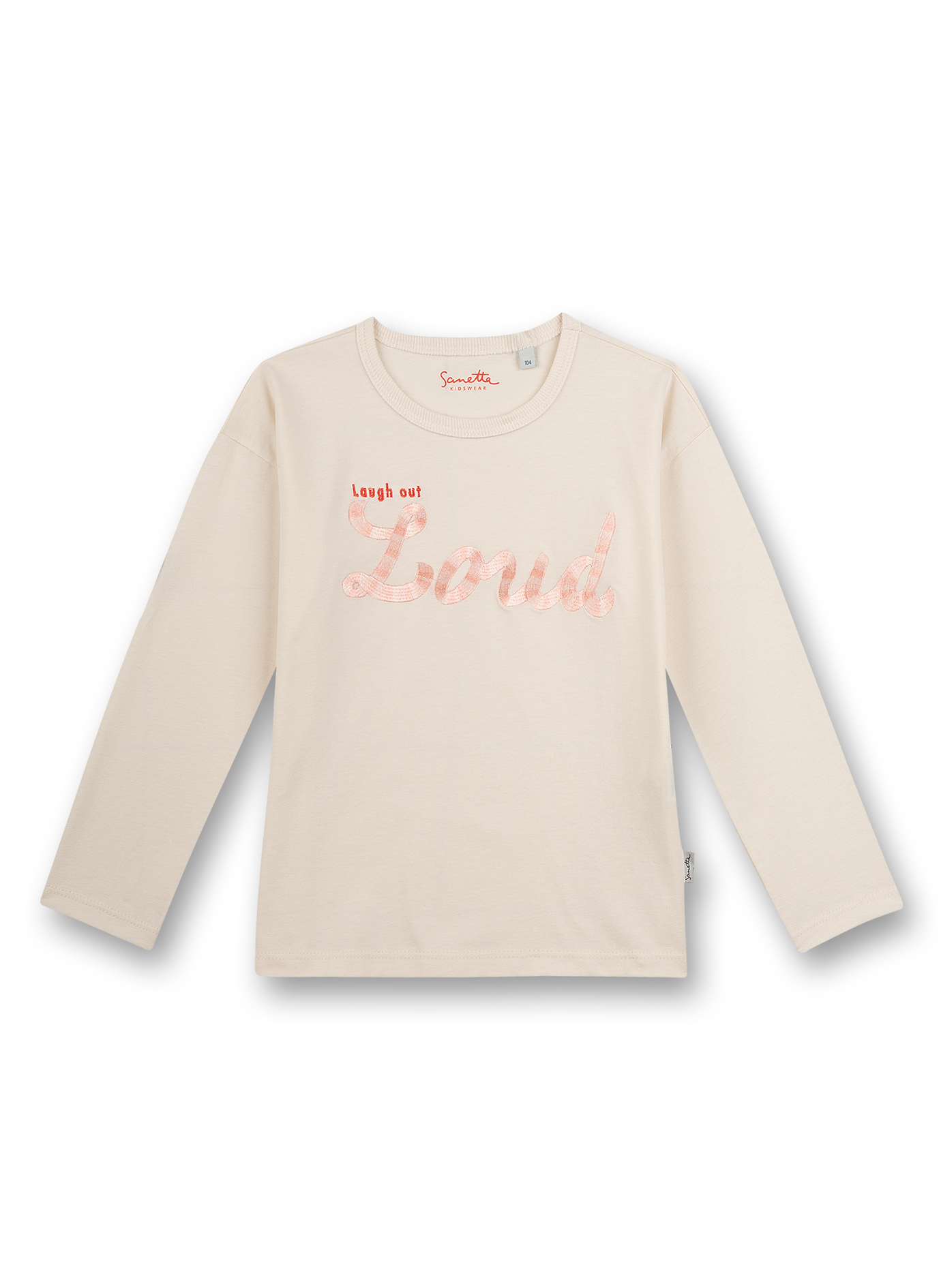 Mädchen-Shirt langarm Off-White Pepperoni