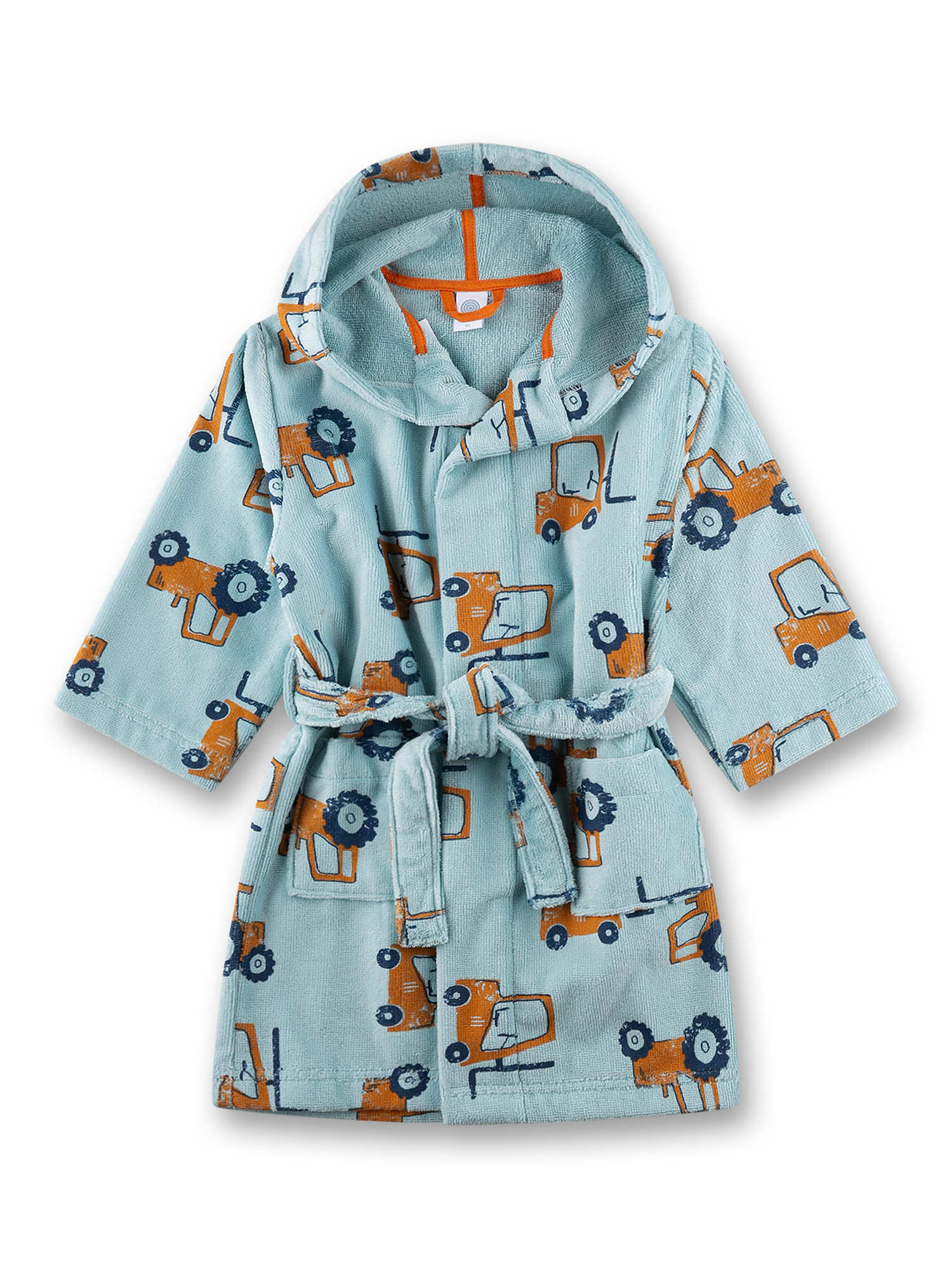 Jungen-Bademantel blau Traktor